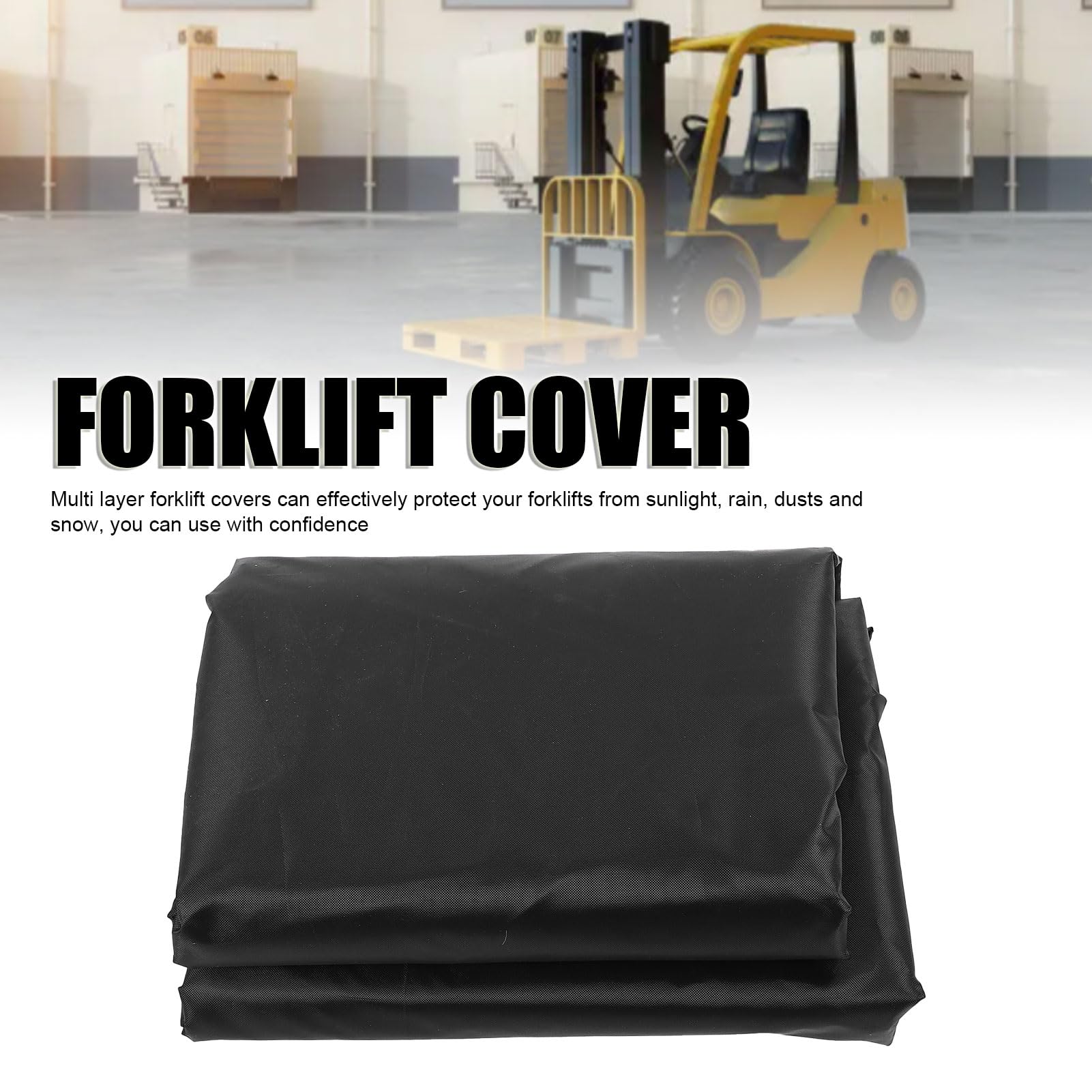 Housse de protection pour chariot élévateur, imperméable, coupe-vent, anti-pluie et anti-soleill, tissu Oxford 210D, pour cabine de chariot élévateur, toutes saisons