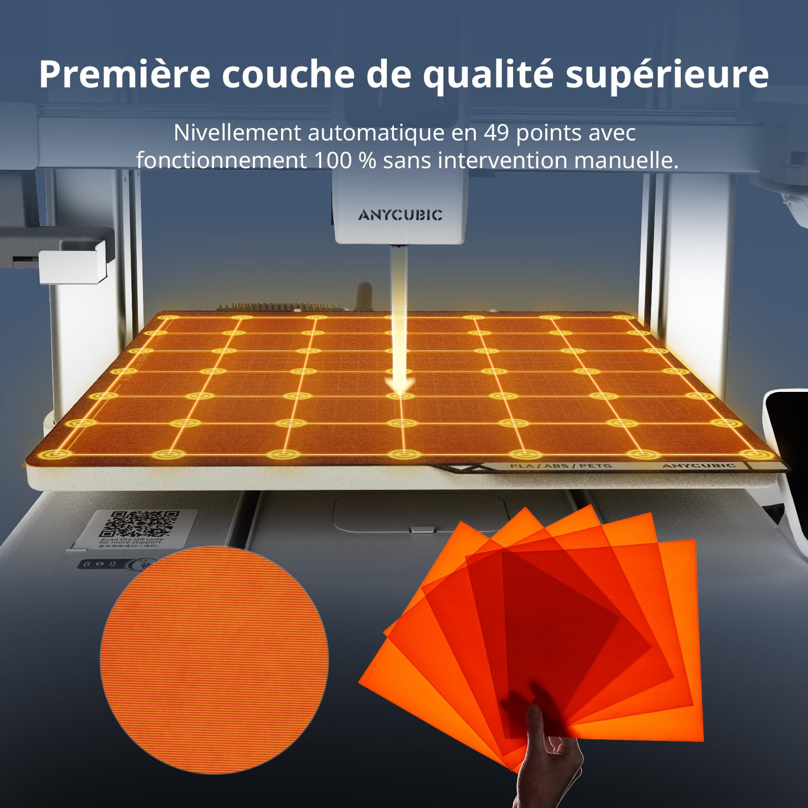 Anycubic Kobra X Combo Imprimante 3D, Impression en 7 Couleurs, Force d'extrusion adaptative Imprimer du Filament Souple et Dur, Maximum 19 Couleurs pour débutant, 260 x 260 x 260 mm
