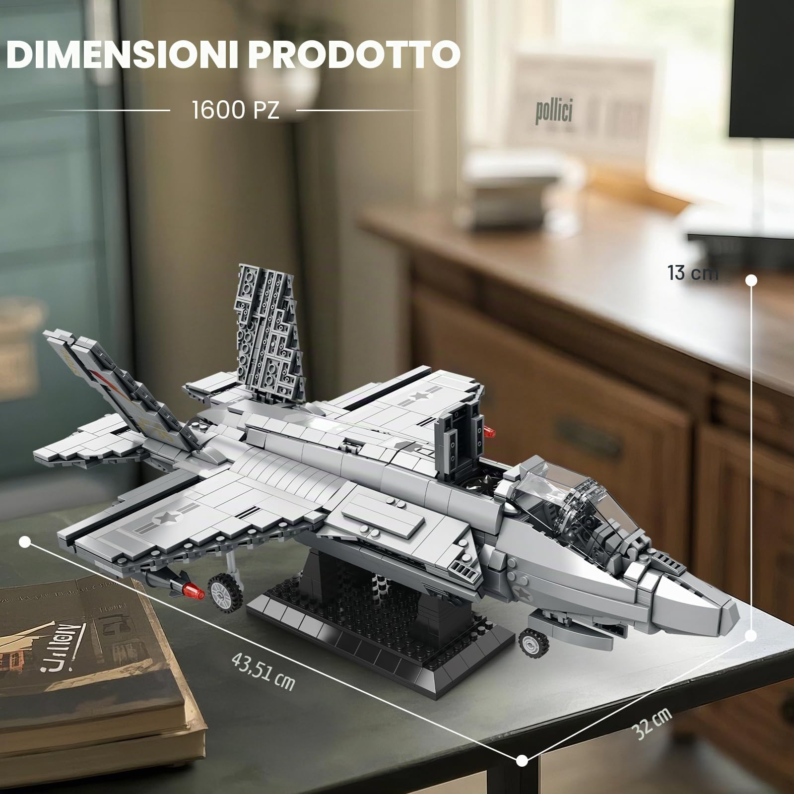 Reobrix F-35 Militare Caccia Set di Costruzione Aereo 33021, Set di giocattoli dell'esercito per aeroplani da combattimento F-35 Lightning II Joint Strike,Modello adulti fan militari