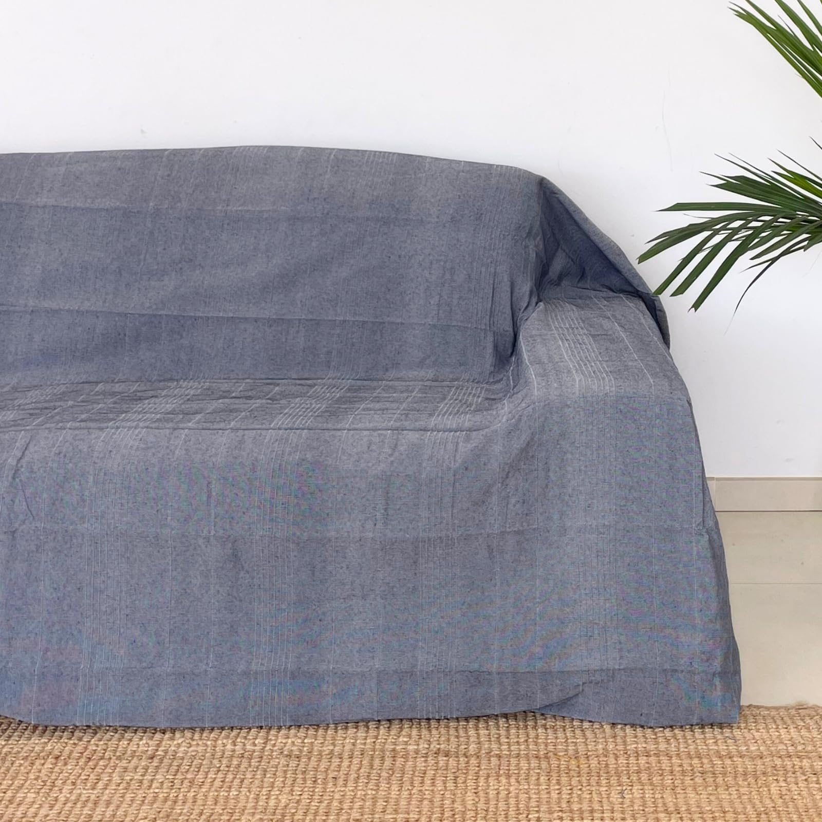 Copriletto Leggero Multiuso 230x260 Cm - Grigio Chiaro, Per Divano E Letto