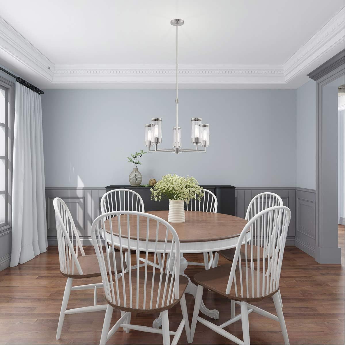 Livex Lighting 5 Lt Brushed Nickel Chandelier