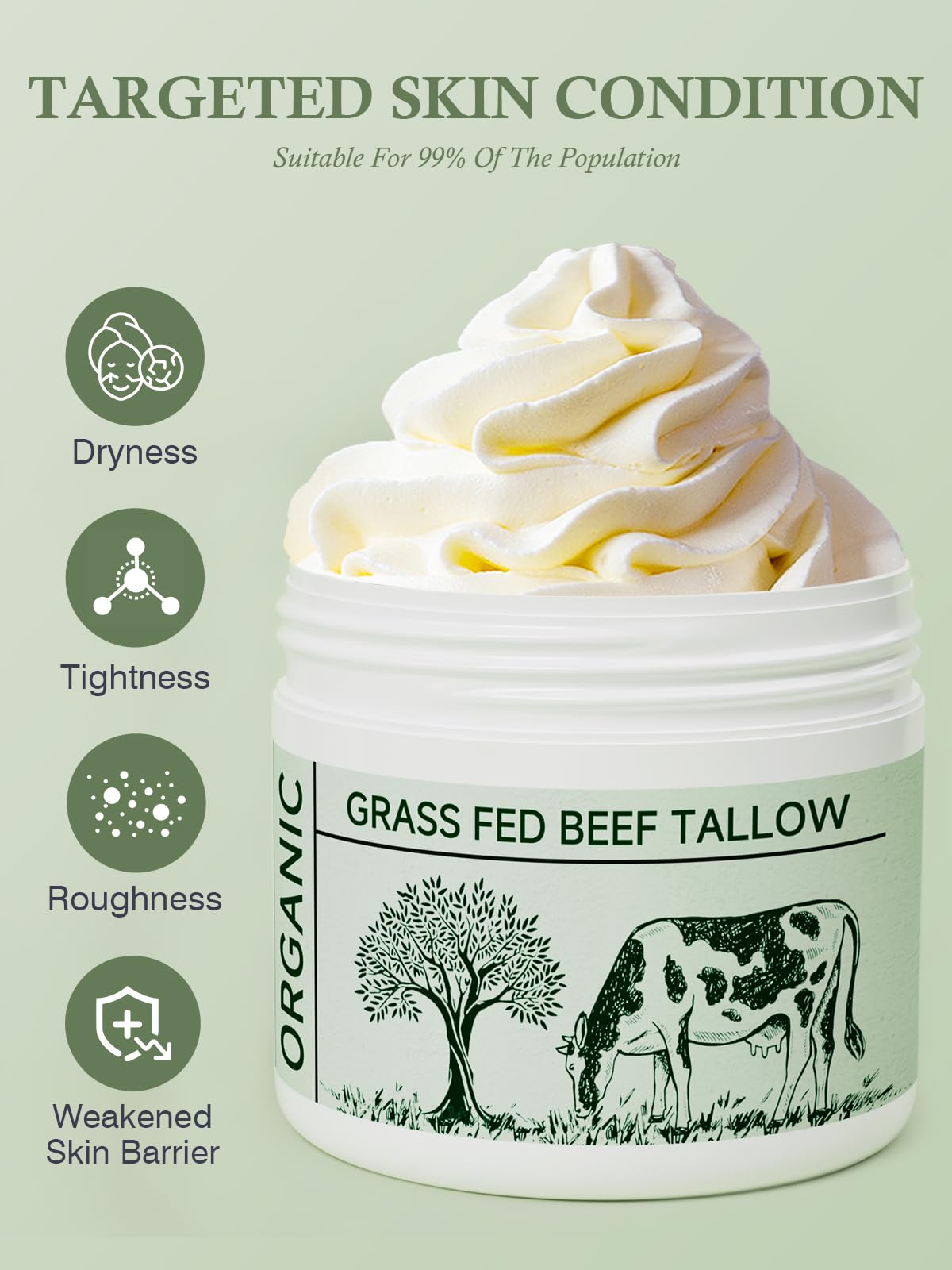 Snapklik.com : Mkzea Beef Tallow, Beef Tallow For Skin, Moisturizer For ...