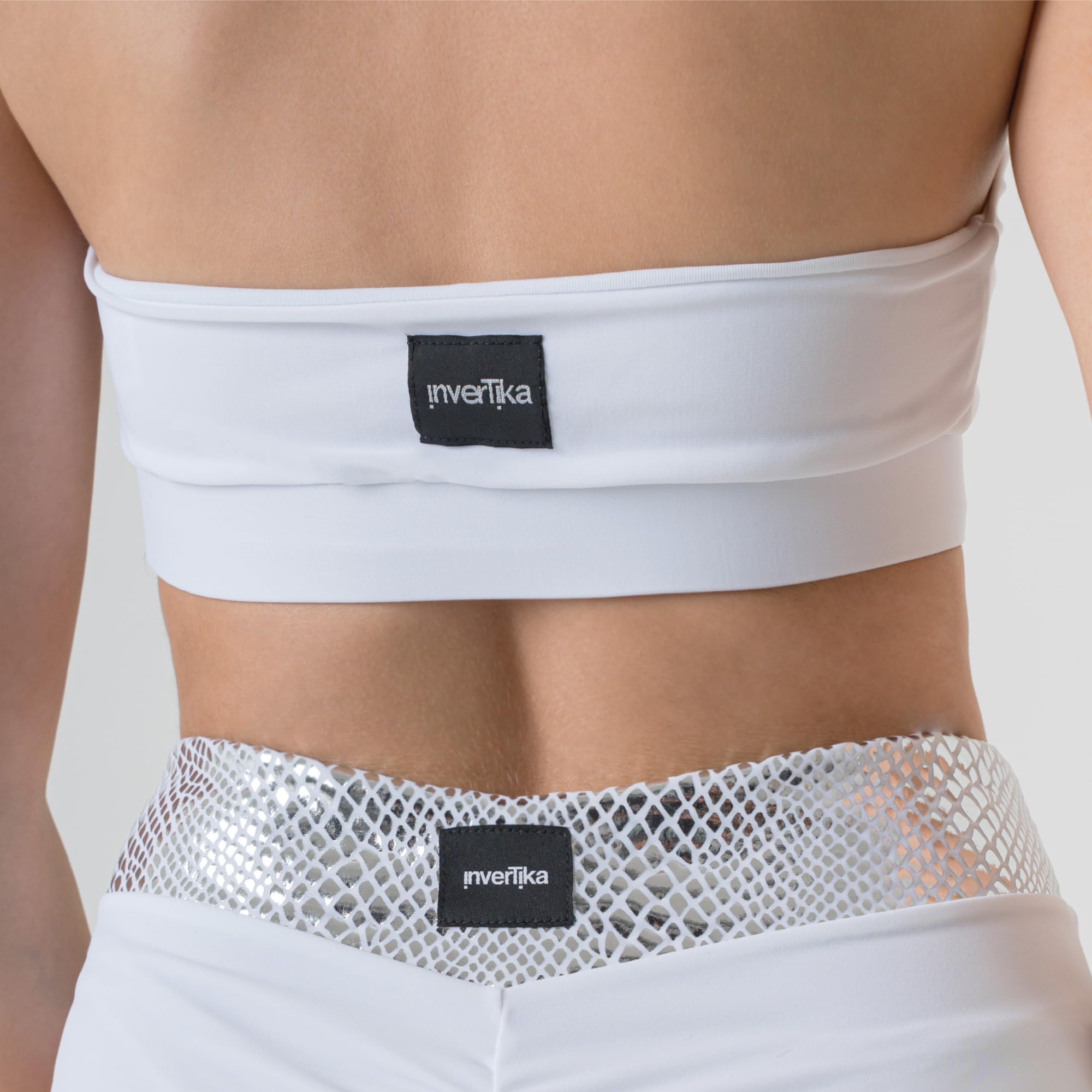 Invertika Completo Top - Slip Donna, Intimo Sportivo Pole Dance Abbigliamento da Allenamento Fitness Ginnastica Yoga Made Italy