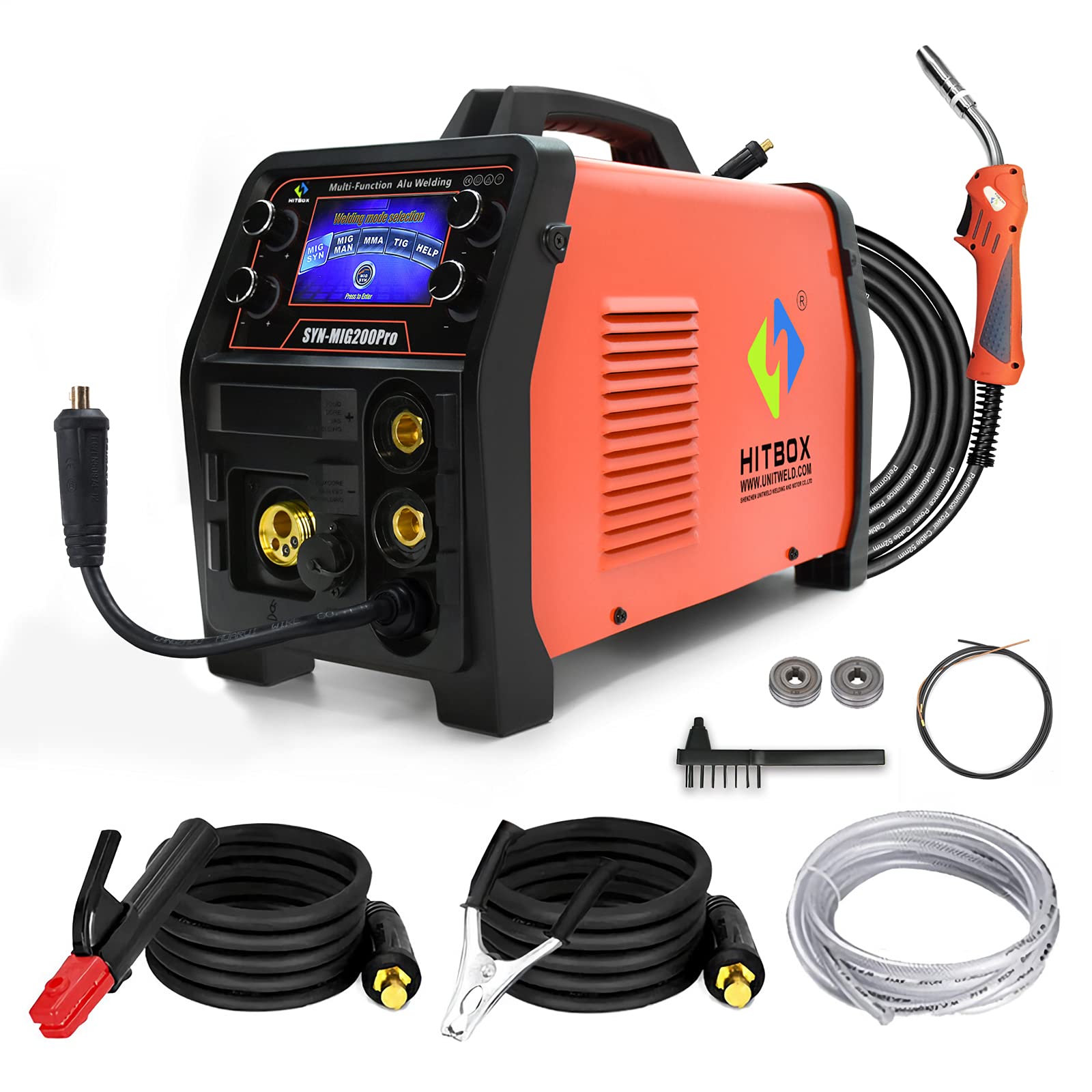 Buy HITBOX 4 in 1 Mig Welder 200A 220V Smart DC Inverter TIG Aluminum
