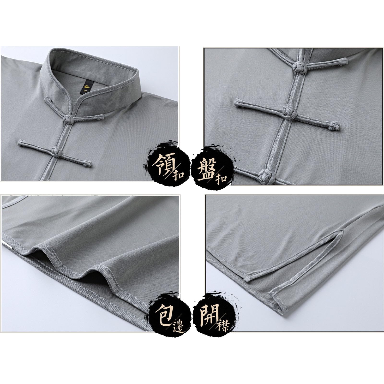 Abbigliamento per Arti Marziali,Tuta Tai Chi,Uniformi Tradizionali Cinesi per Tai Chi Qi Gong Wing Chun,Costume Uomo Donna Ice Silk(Size:XXL,Color:C)