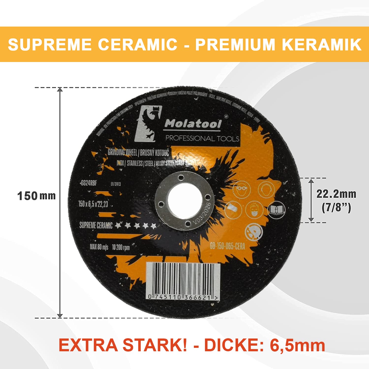 Dischi Da Taglio 150x1,6x22,2mm - 10 Pezzi Per Smerigliatrice - Acciaio, Inox, Metallo - Alta Qualit&agrave;