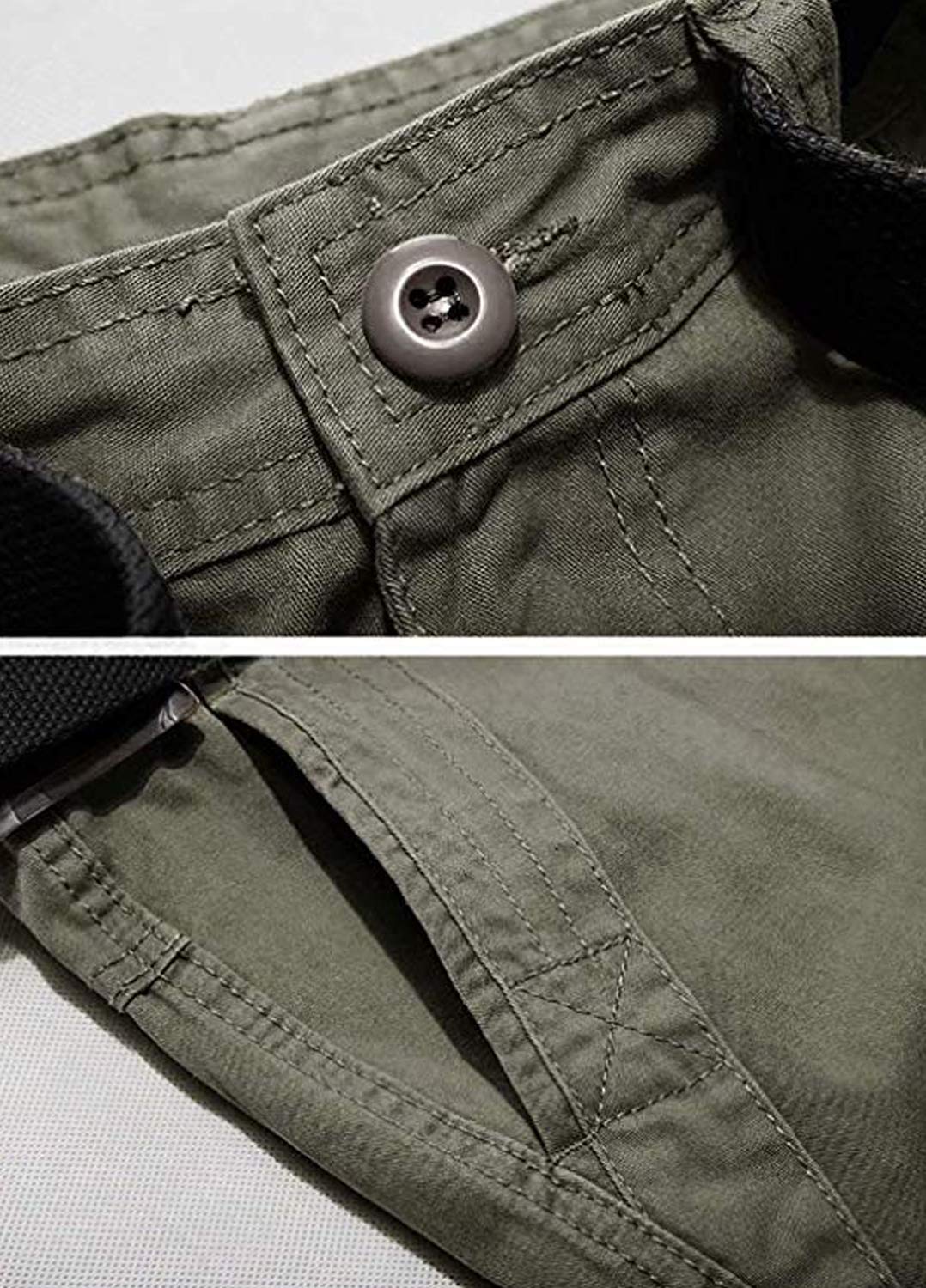 Hommes Shorts Bermudas Cargo Outdoor Coton Casual Lâche avec Poche