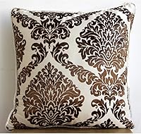 Vista 35 de The HomeCentric Funda de almohada, fundas marrones, fundas de almohada geométricas japonesas ópticas, fundas de almohada de 24 x 24 pulgadas, fundas