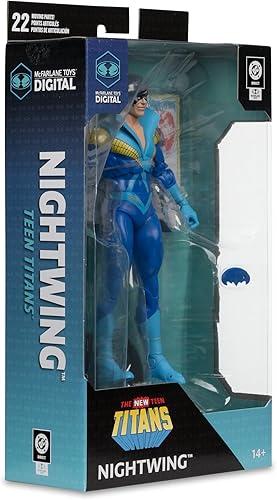 Miniatura 8 de McFarlane Toys - DC Direct Nightwing (Teen Titans) Figura de acción de 7 pulgadas con coleccionable digital