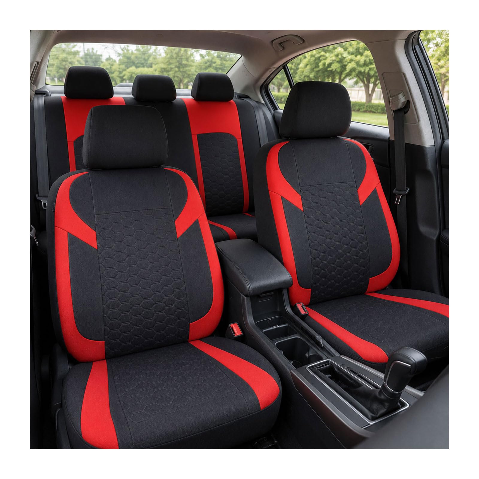 Housses de siège auto Lexus RX 450H 2025 haut de gamme rouge et kit appuie-tête