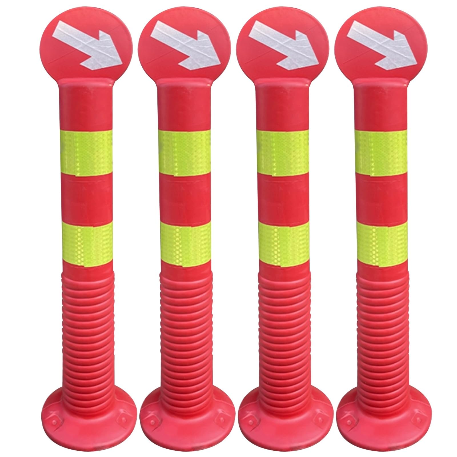 Conos Señalizacion, Conos de Advertencia de EVA, Parte Superior con Flecha, Alta Elasticidad, Buena Reflectividad, para Control de Tráfico en Lugares Públicos (4 Unidades)