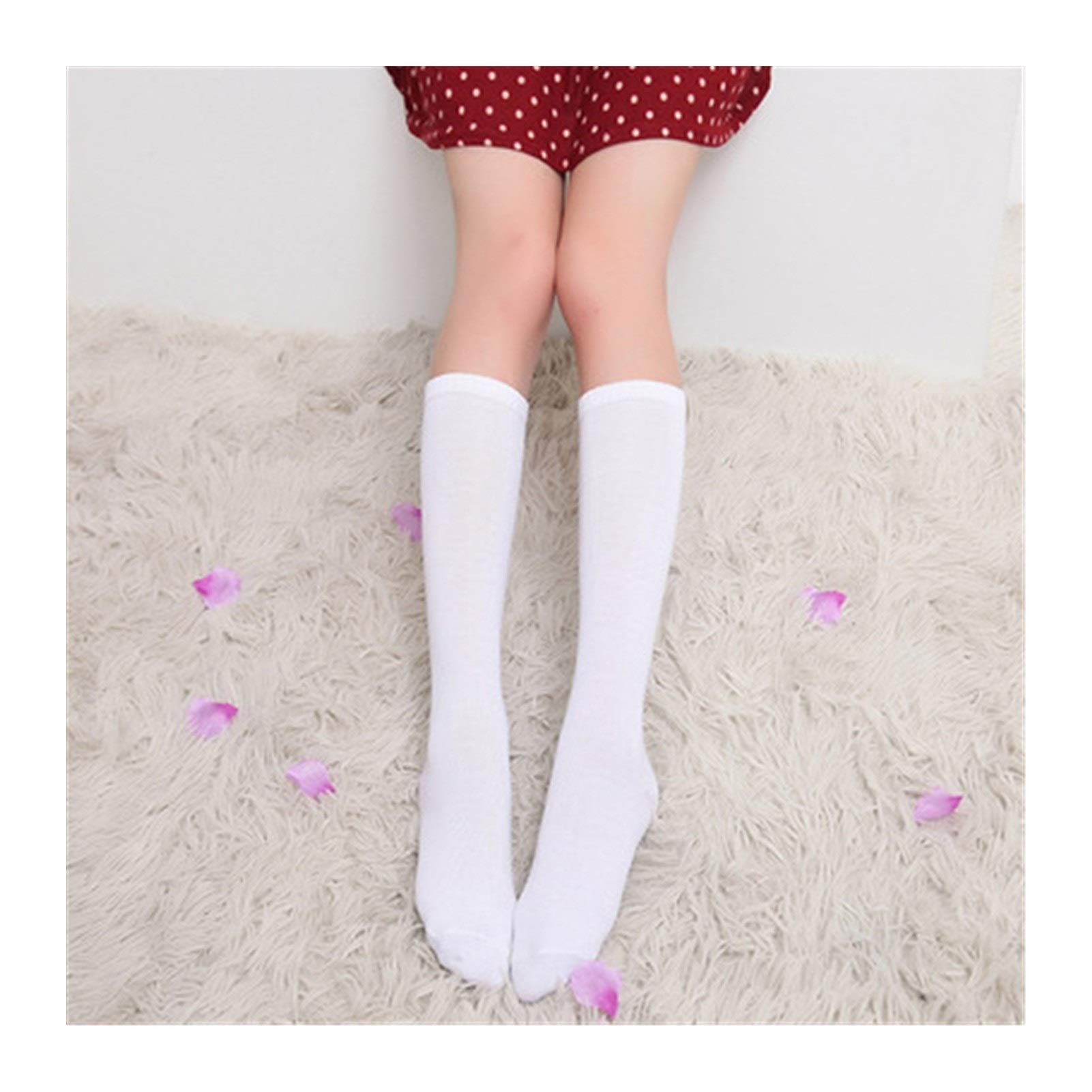 Chaussettes de genou de coton extensibles et anti-glisse