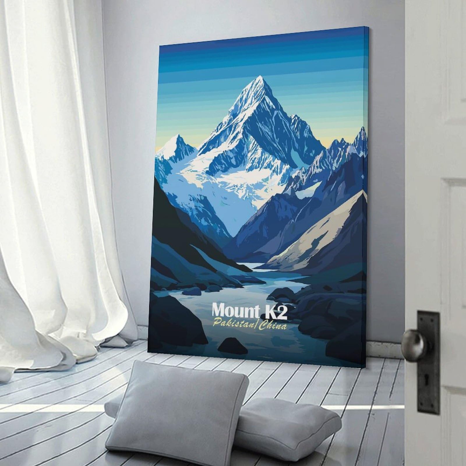 Junmoney Mount K2 Landscape Hanging Wall Art, 12x18inch(30x45cm), for Entryway, Lounge Links Or Small Walls, Home Artwork for First Impressions