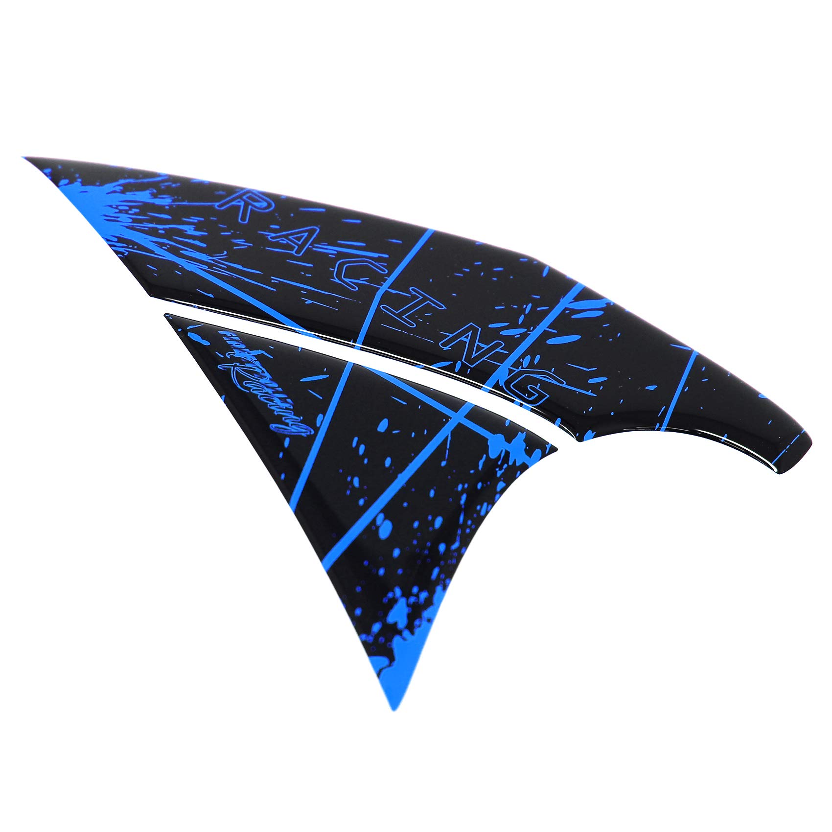 Kniepad Gel Neon zijdelings motorfiets 3D universele tanksticker tankbescherming lakbescherming sticker pad MR005 (neon blauw