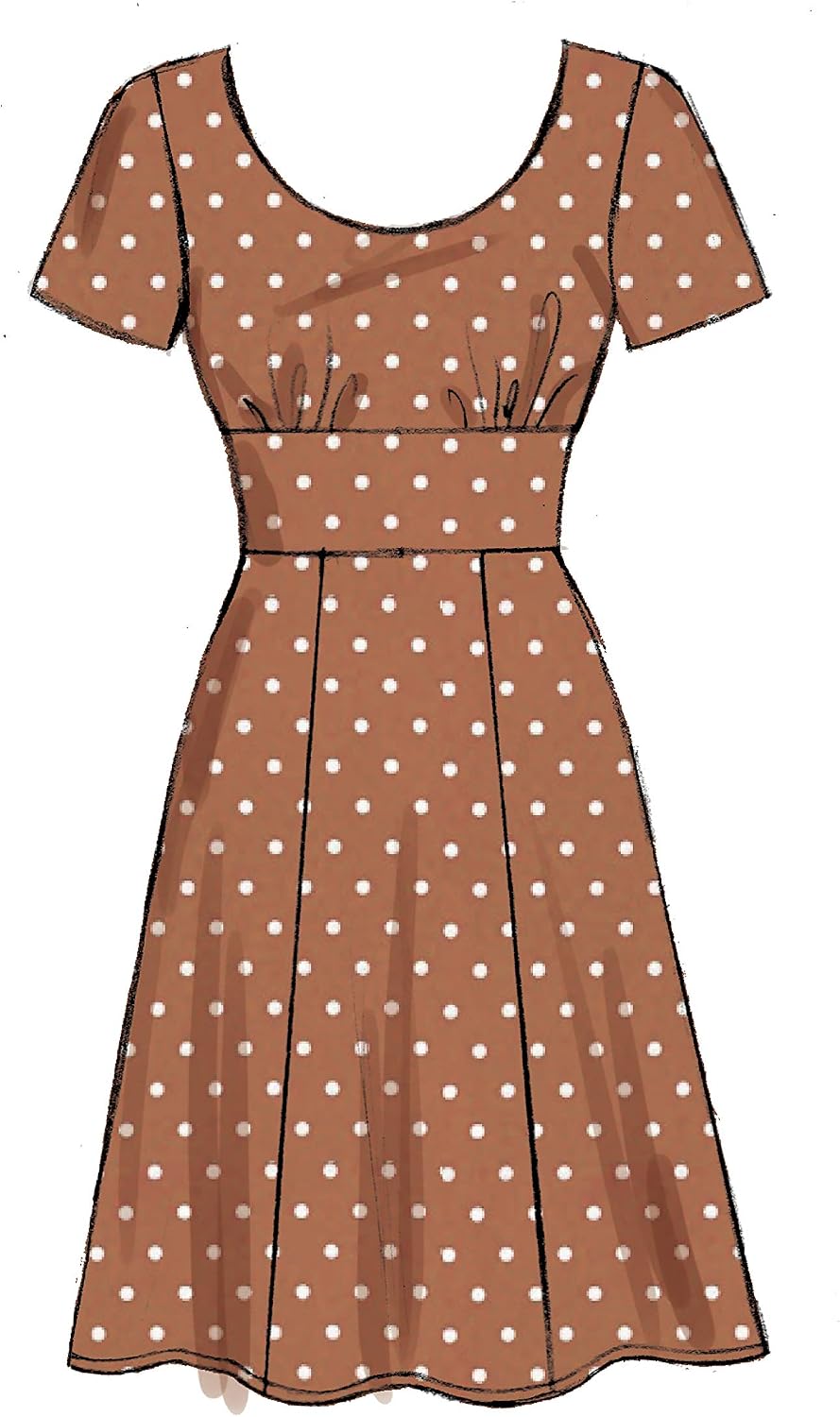 McCall Pattern Company McCall's Women's V-Neck Sleeveless, Short 3/4 Sleeve Dress Sewing Patterns, Sizes 6-14, 6-8-10-12-14, White