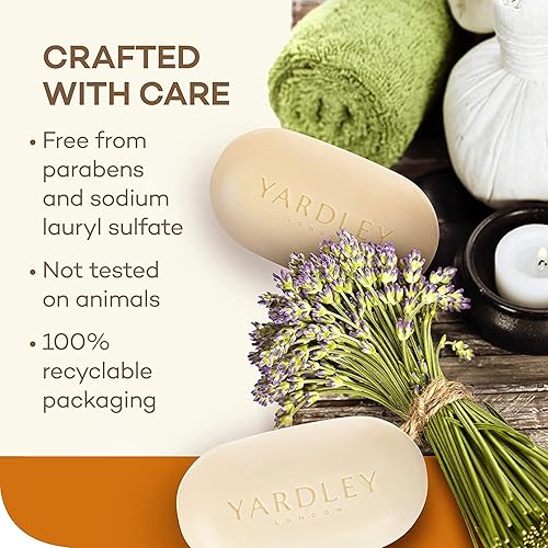 Miniatura 5 de Yardley Barra de baño de suero de karité, 4 onzas, paquete de 3