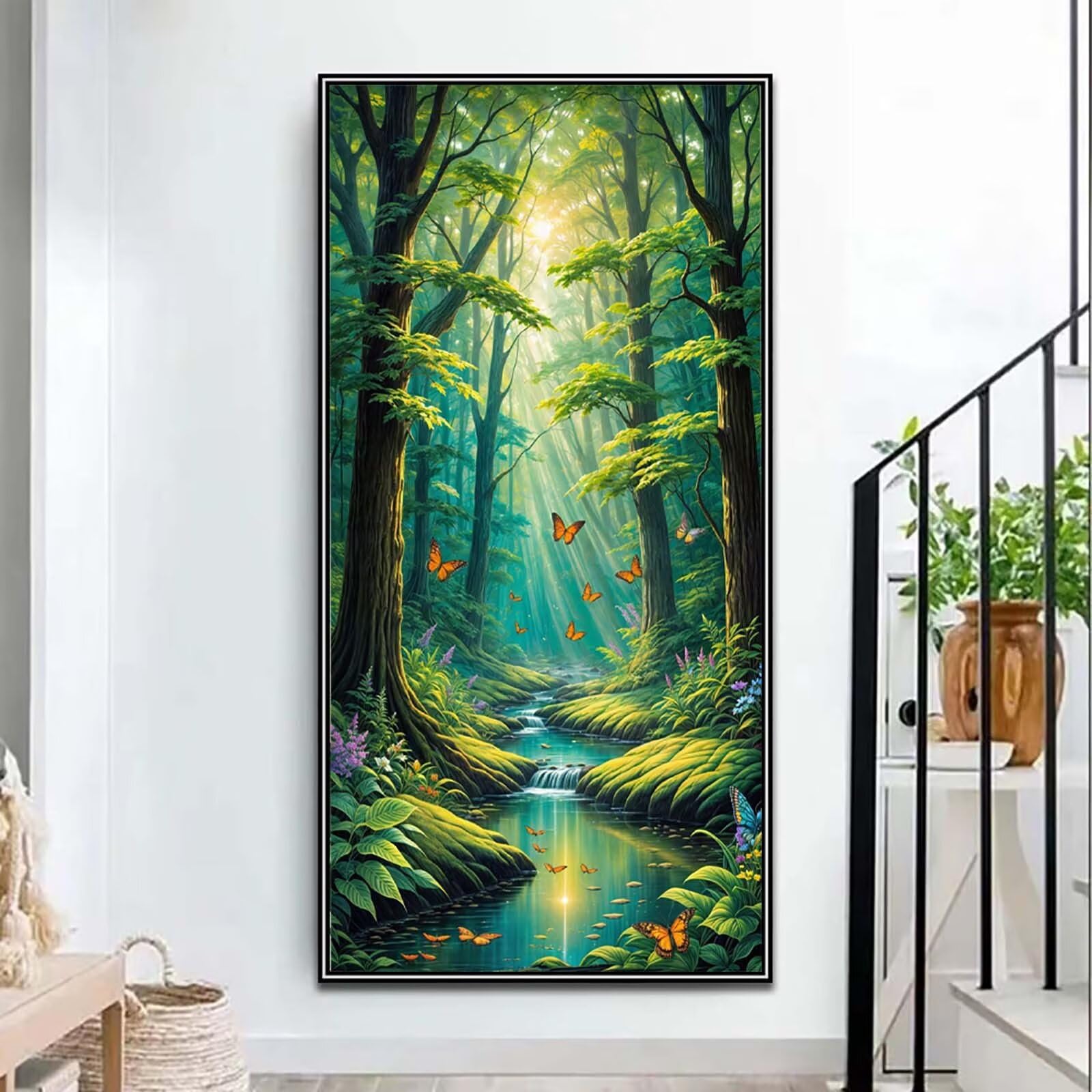 Diamentowe malowanie leśne, DIY diamentowe malowanie dorośli 60x120cm n5w