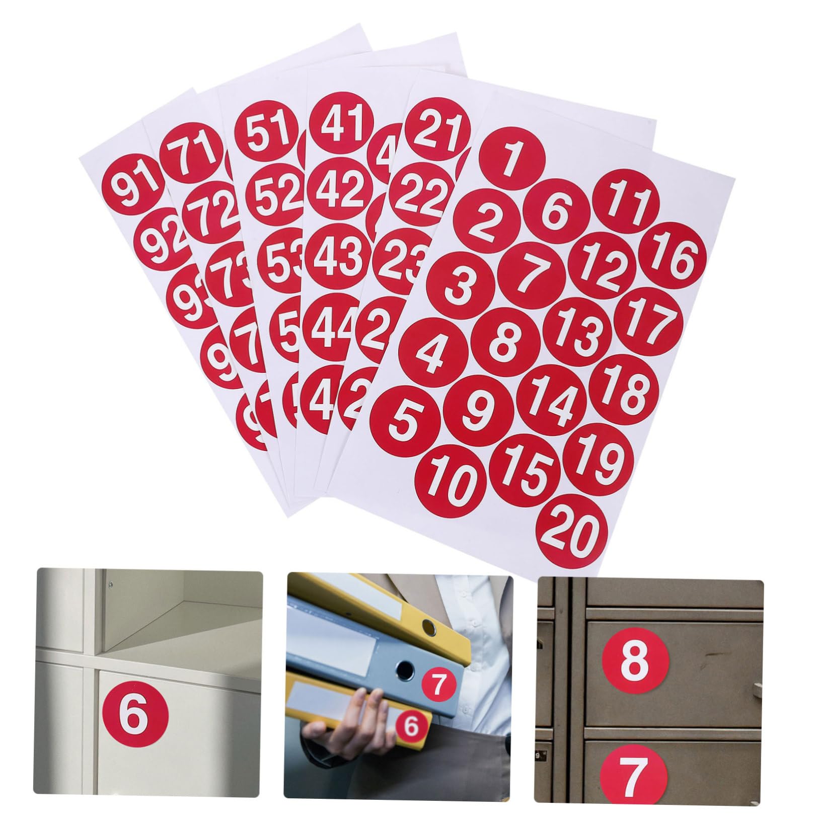 4 Set Etichette Adesive Numerate Rotonde Impermeabili Etichette Autoadesive per Classificazione Casa Scuola e Ufficio Adesivi Resistenti all per e Contenitori