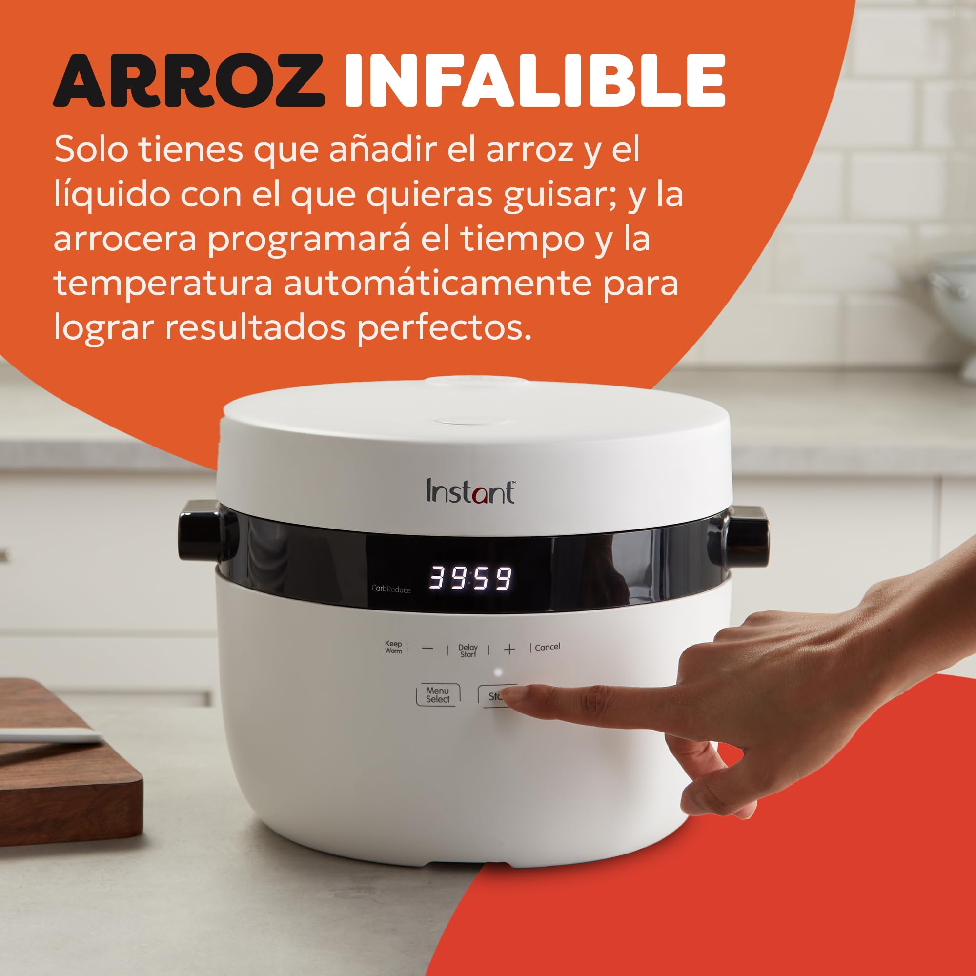 Instant Pot - Olla arrocera y vaporera, 2.8 L (12 tazas) – con recipiente antiadherente apto para lavavajillas, cesta de vapor de acero inoxidable, taza medidora, cuchara para arroz