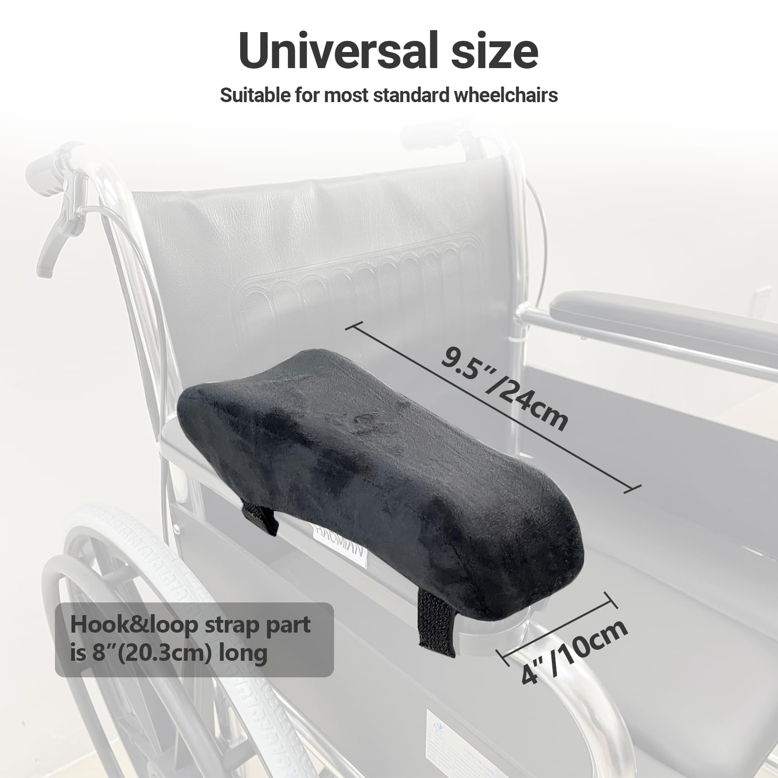 EDWERD Almohadilla para reposabrazos de silla de ruedas para personas mayores, bandeja de almohada para codos y scooter, cojín suave, accesorios estabilizadores de brazos de espuma viscoelástica, 2