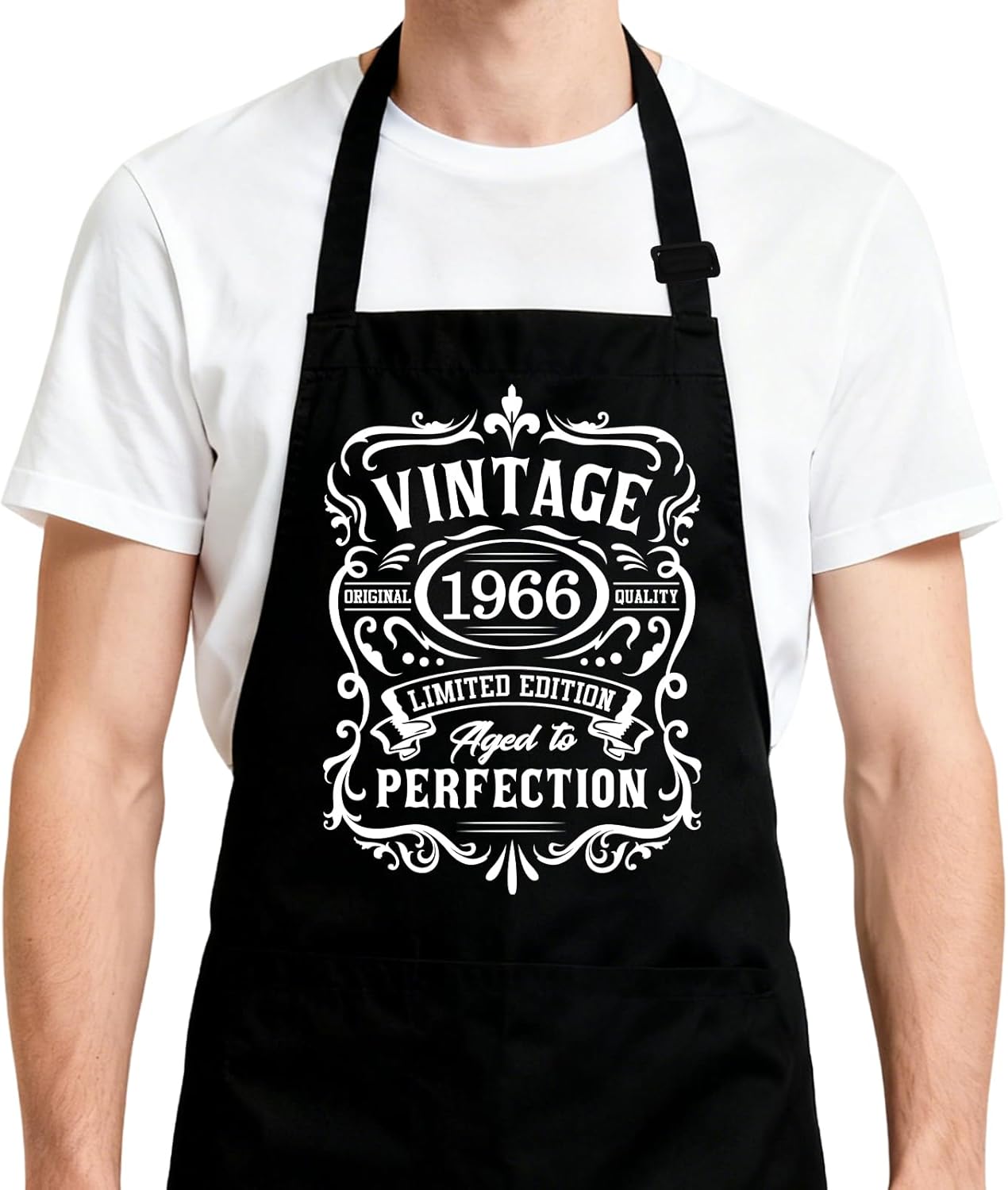 Sadstroer Vintage 1956 1966 1976 1986 Aprons for Women Men with 2 Pockets, Funny Birthday Gifts for Dad Mom Father
