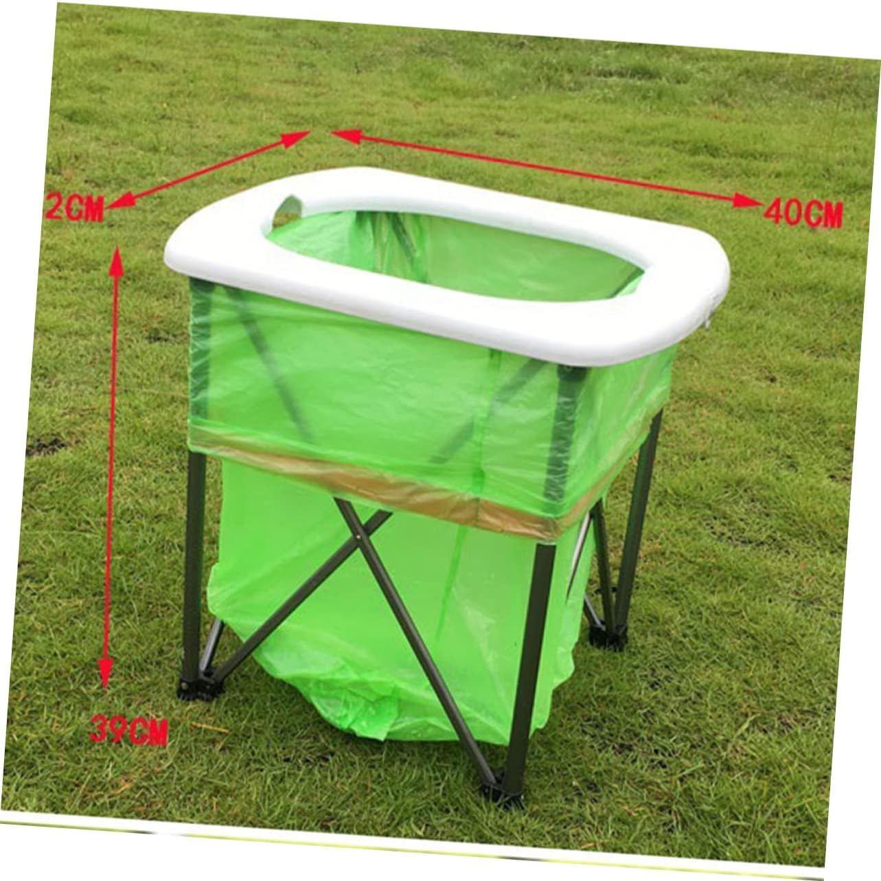 BESPORTBLE Emergency Outdoor Toilet Multi-Functional Folding Portable Restroom Sturdy Camping Seat