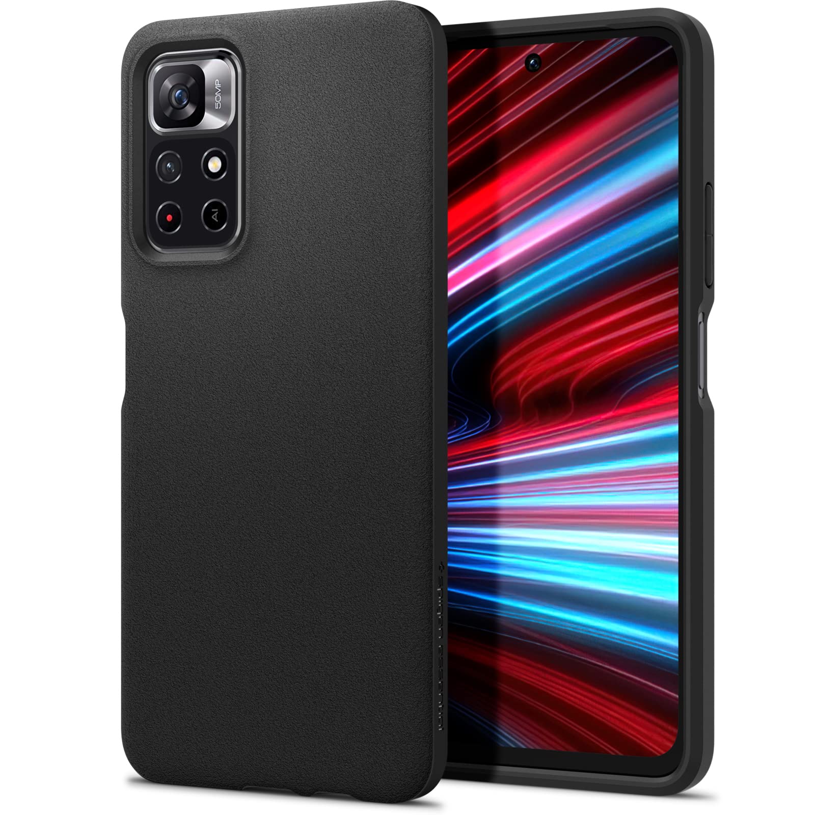 Spigen Essential Sand Blast Back Cover Case Compatible with Redmi Note 11T 5G / Redmi Note 11s / Poco M4 Pro 5G (TPU | Matte Black) (B0BYS77DX9) Amazon Price History, Amazon Price Tracker