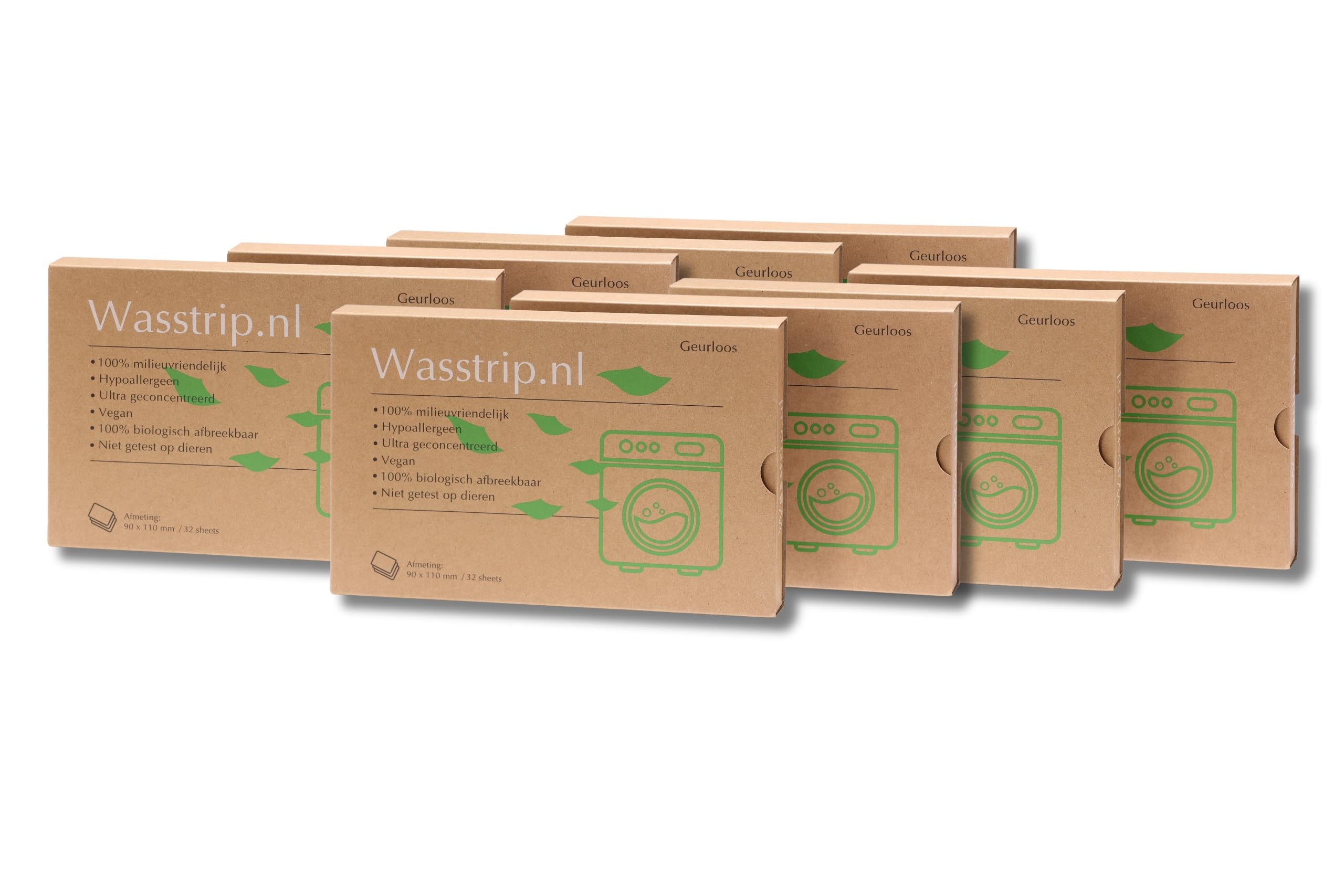 Waschstreifen/Waschmittel blätter Geruchsneutral - 256 Blätter/Wäsche – Waschmittel für alle Waschmaschinen – für Kalt- und Warmwäsche – plastikfreie Verpackung und CO₂-neutral