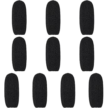 Windscreen Microphone Small Pop Protection Microphone Pack of 10 Foam Wind Protection for Lavalier Microphones Replacement Wind Protection Mini Microphone Headset Windscreen for Microphone Small Lavalier Headphones