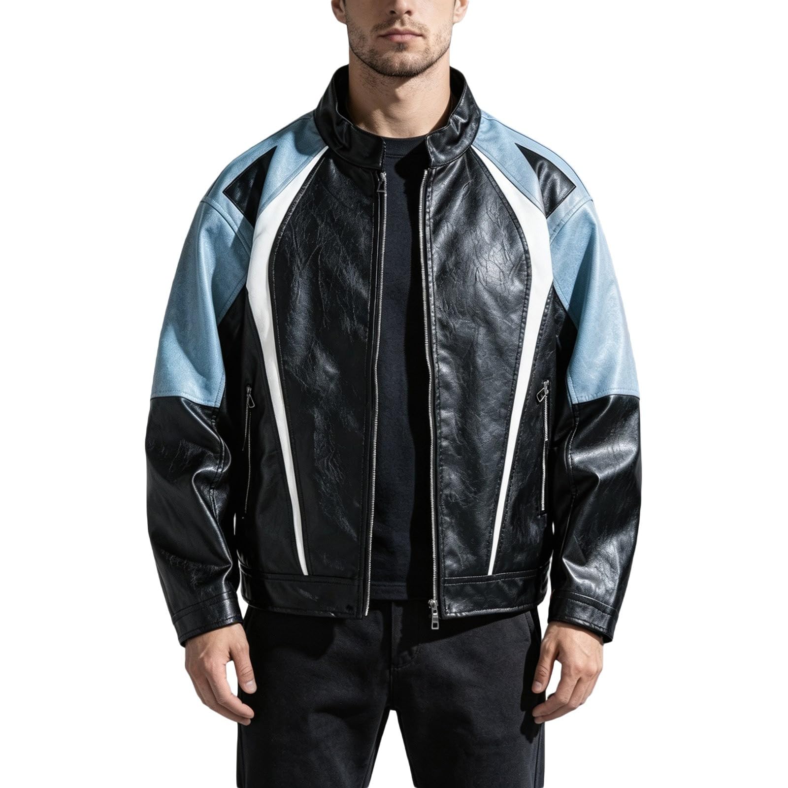 Jacket Lässige Herrenjacke mit Stehkragen, modernem Design, für den Alltag