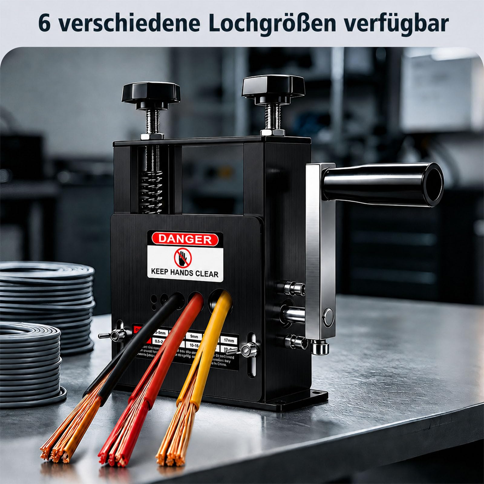 Kabelschälmaschine 3-17 mm,Abisoliermaschine mit 6 Kanälen