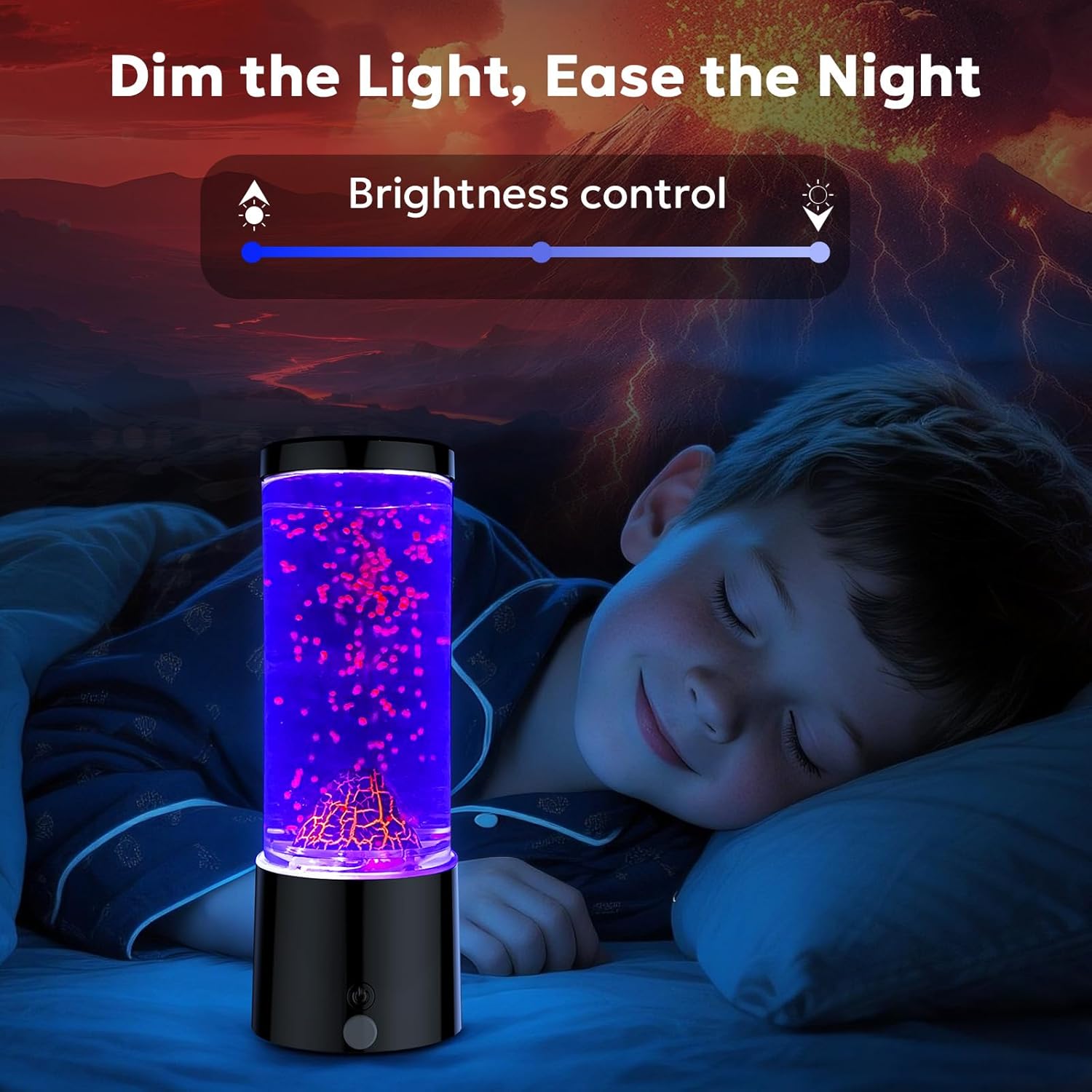 17 Colors Changing Volcano Lamp with Remote Relaxing Sensory Lamps for Kids & Adults Battery Operated Mood Night Light Home Room Decor Novelty Gifts for Boys Girls Teens Adults Autism Stress Relief