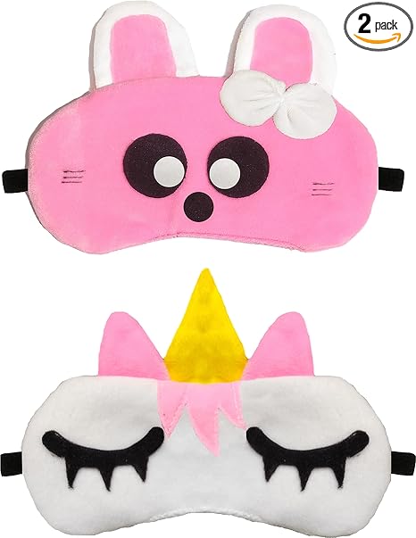 JUZZII Velvet Cute Unicorn and Baby doll Sleeping Eye Shade mask for Men Women Girls Boys Kids - Model No.35-27