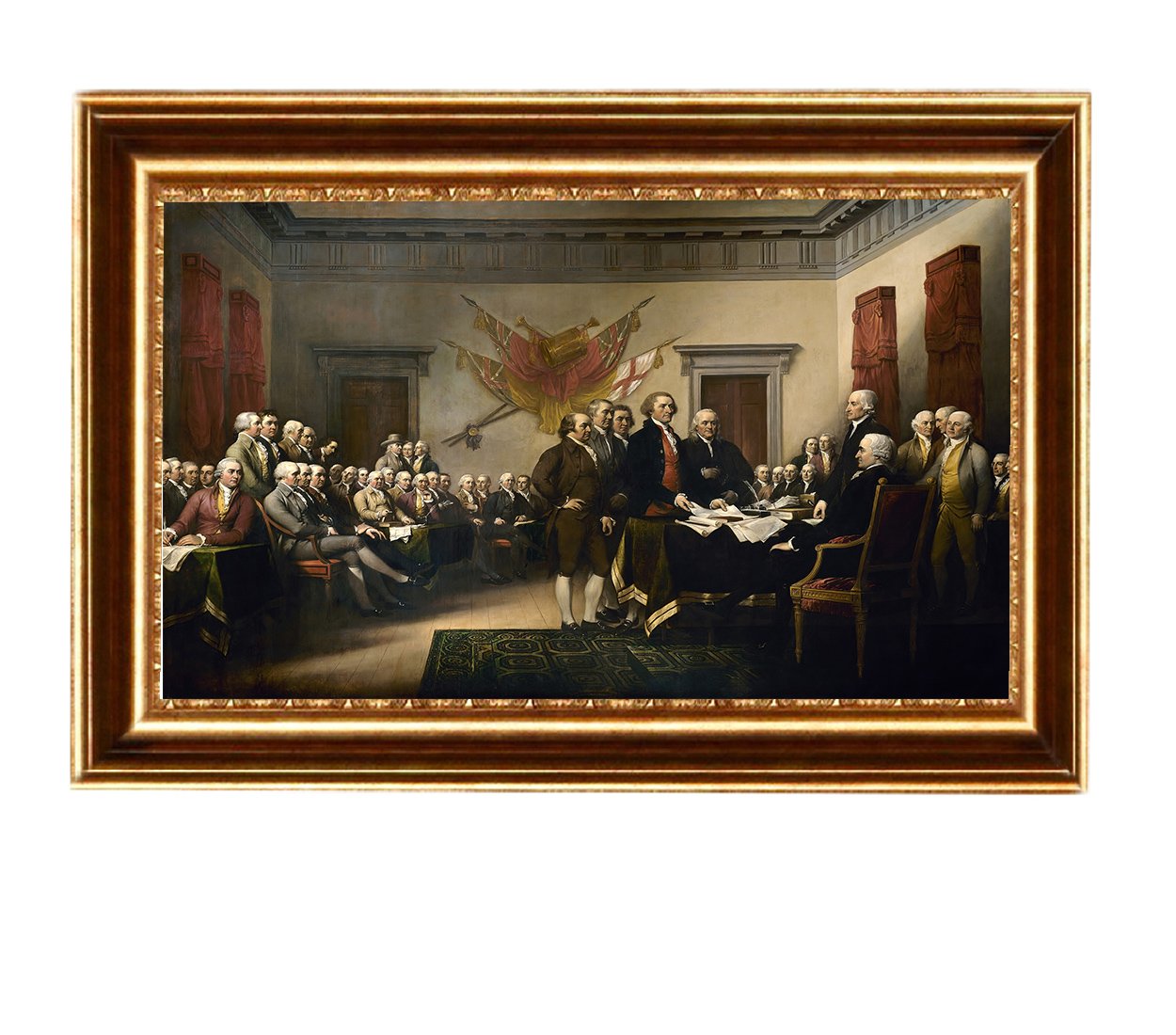 ELITEARTThe Declaration of Independence By John Trumbull Oil Painting Reproduction Giclee Wall Art Canvas Prints-Framed :21"x 29"