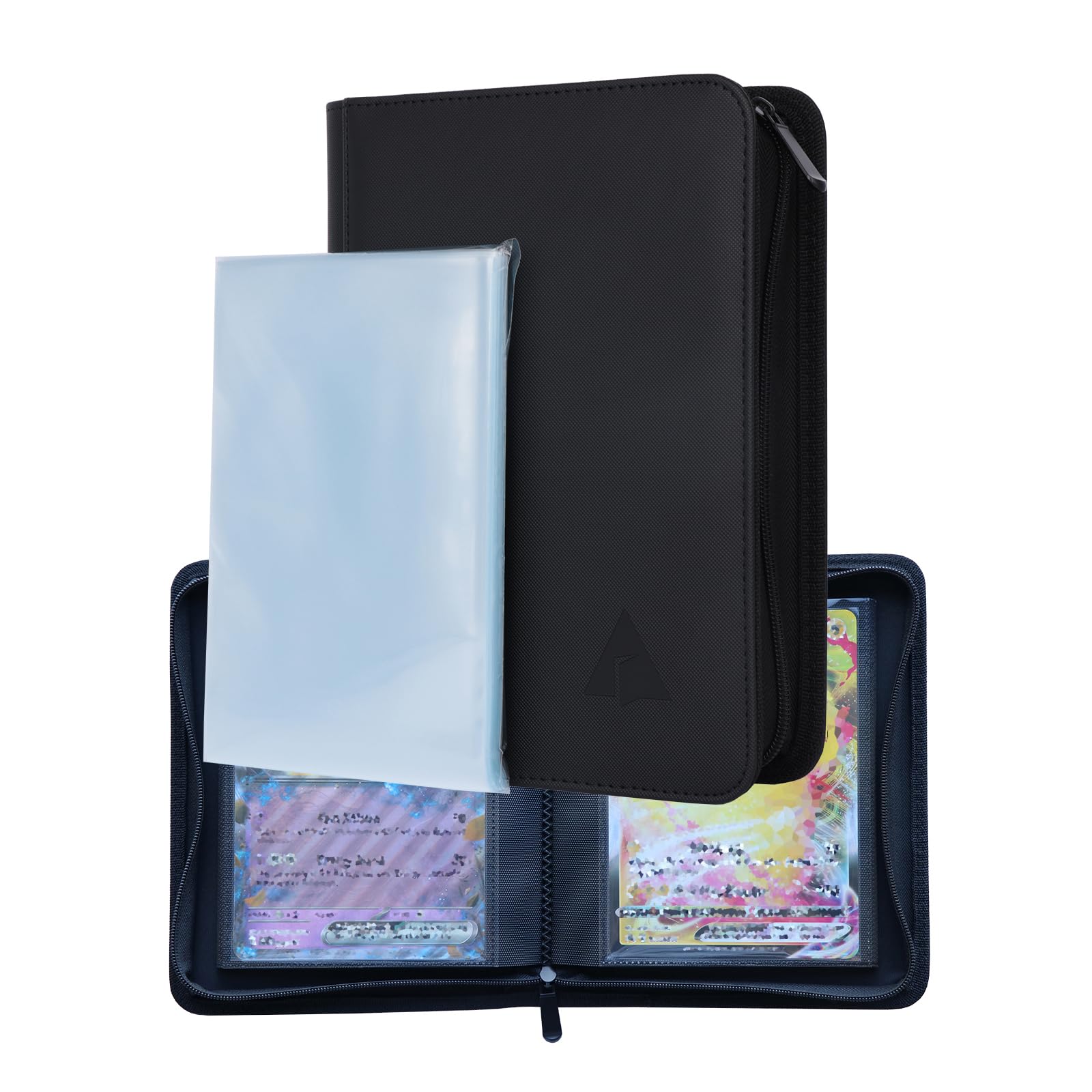 Rayvol - Jumbo L Size Card Binder, Fits 80 Jumbo Cards - Includes 80L Penny Sleeves, Ringless Binder for Oversized 5.4" x 7.4" Cards