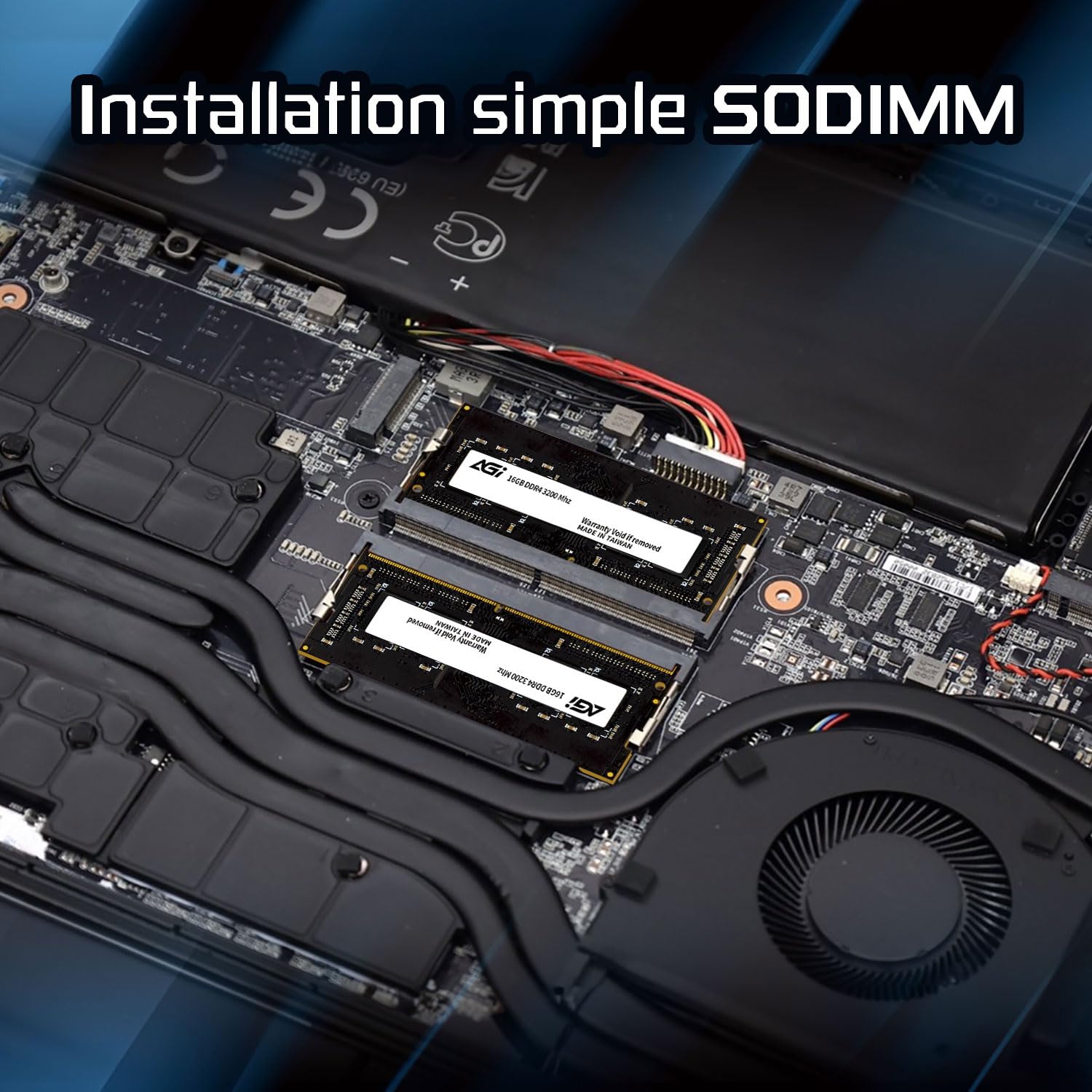 AGI SD138 16GB RAM DDR4 Modulo Memoria SO-DIMM 260 Pin 3200MHz Laptop