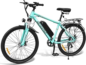 26" Electric Bike. Adult Electric Mountain Bike. eBike w 250W Brushless Motor. City Commuting Road Bikes Built-in 36V-8AH/36V-13AH Removable Li-Ion Battery, Shimano 7 Speed, Smart LCD, Dual Disc Brake