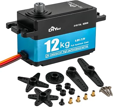 12KG Low Profile Servo High Torque RC Digital Servo 270 Waterproof Servo High Speed Full Metal for 1/8 1/10 RC Car DIY Robotic TD-9412