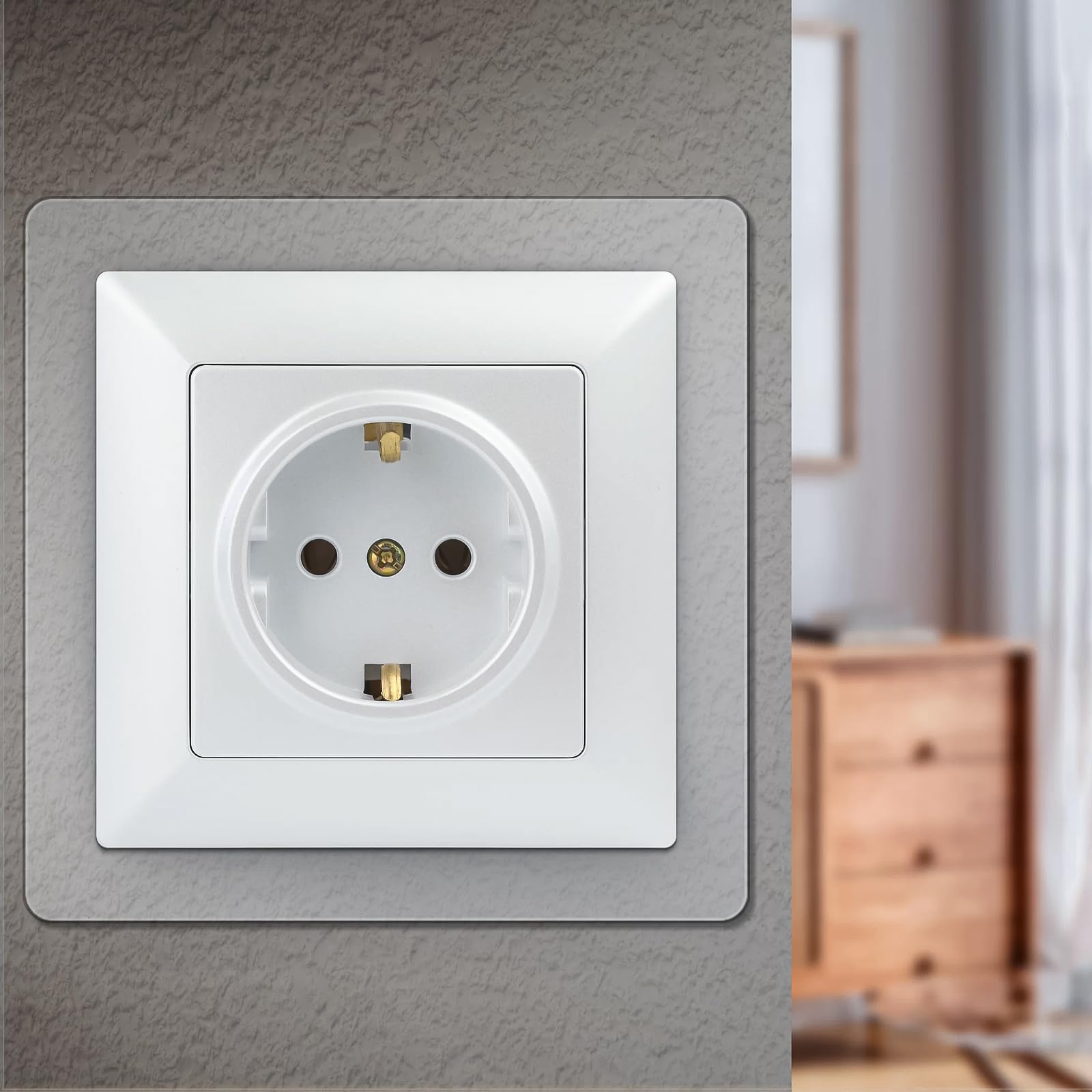 BlueXP Pack of 12 Light Switch Protection for Wall Transparent Wallpaper Protection 1-Way Socket and Light Switch Protective Film for Protective Frame Sticker for Any Switch Range - Image 4