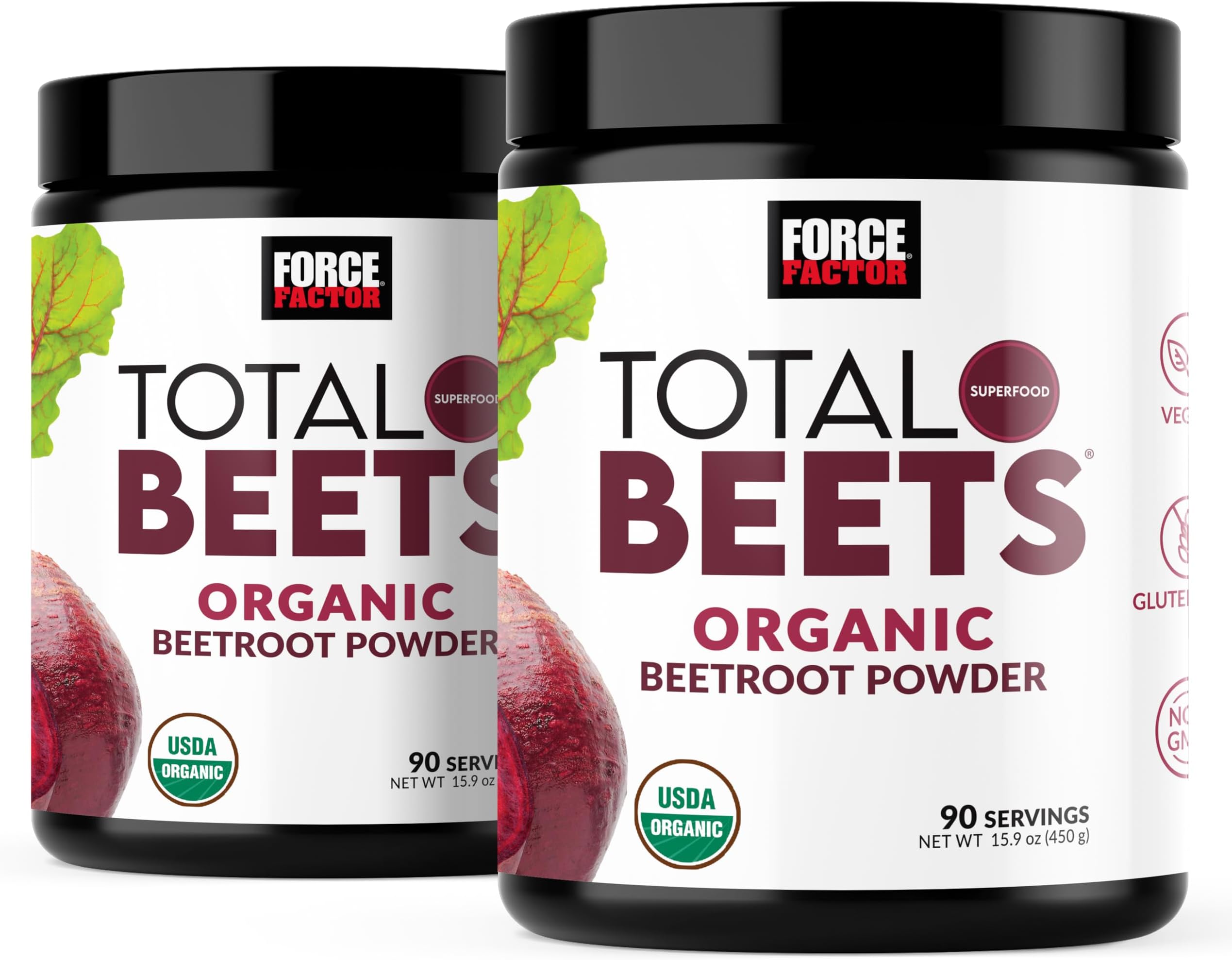 Total Beets Organic Beetroot Powder, Superfood to Boost Daily Nutrition, USDA Organic, Vegan, Gluten-Free, and Non-GMO Beet Supplement, Unflavored, 180 Servings, 2-Pack