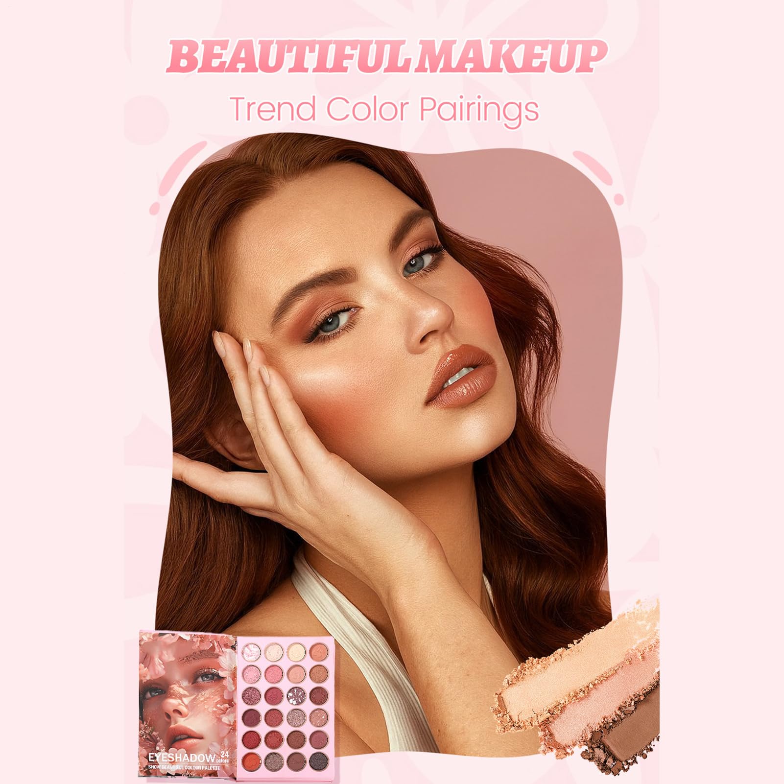 Per Il Trucco Con Glitter Illuminante a 6 Colori | Palette di Glitter a 24 Colori in Stile Libro Per il Trucco, gli Appuntamenti, i Viaggi, la Bellezza, le Feste, l'Uso