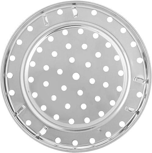 Miniatura 7 de Estante de vapor, bandeja de vapor de acero inoxidable de 9.5 pulgadas, cesta de vapor para alimentos y verduras con patas extraíbles para olla a
