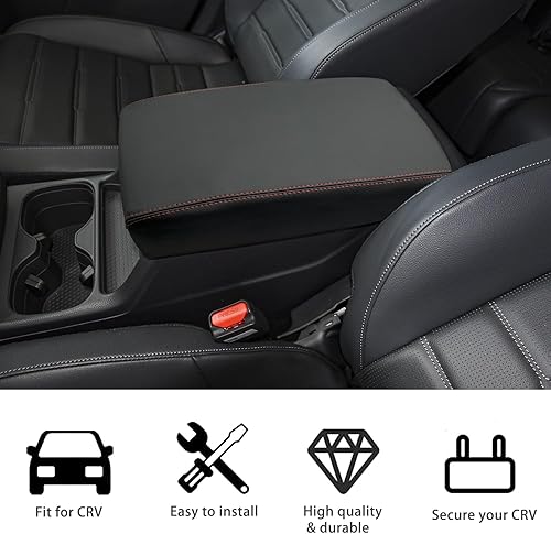 Miniatura 6 de Funda para reposabrazos de consola central para accesorios Honda CRV 2023 2024 2025 2026, para caja de reposabrazos CR-V, cubierta de cuero,