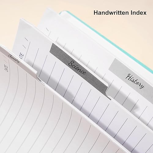 Miniatura 5 de Yoment Cuaderno de espiral con pestañas de 8 x 10 pulgadas, cuaderno de espiral de tapa dura con divisor de 5 asignaturas, cuaderno de espiral