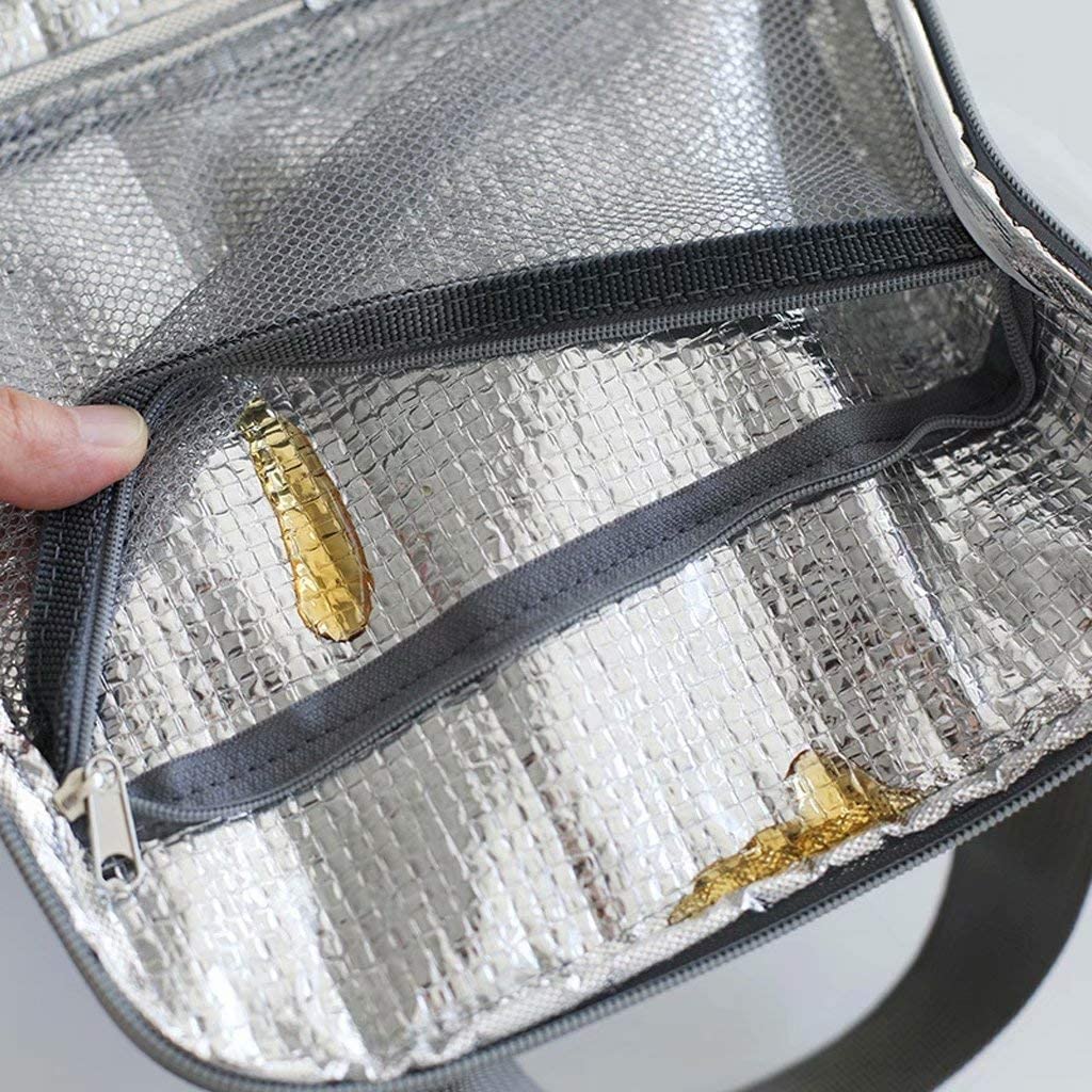 Torby na lunch dla kobiet i mężczyzn, Pudełka na lunch wielokrotnego użytku, Wodoodporna torba z materiału, Wielokieszeniowe pojemniki na lunch do pracy, biura, pikniku, na zewnątrz