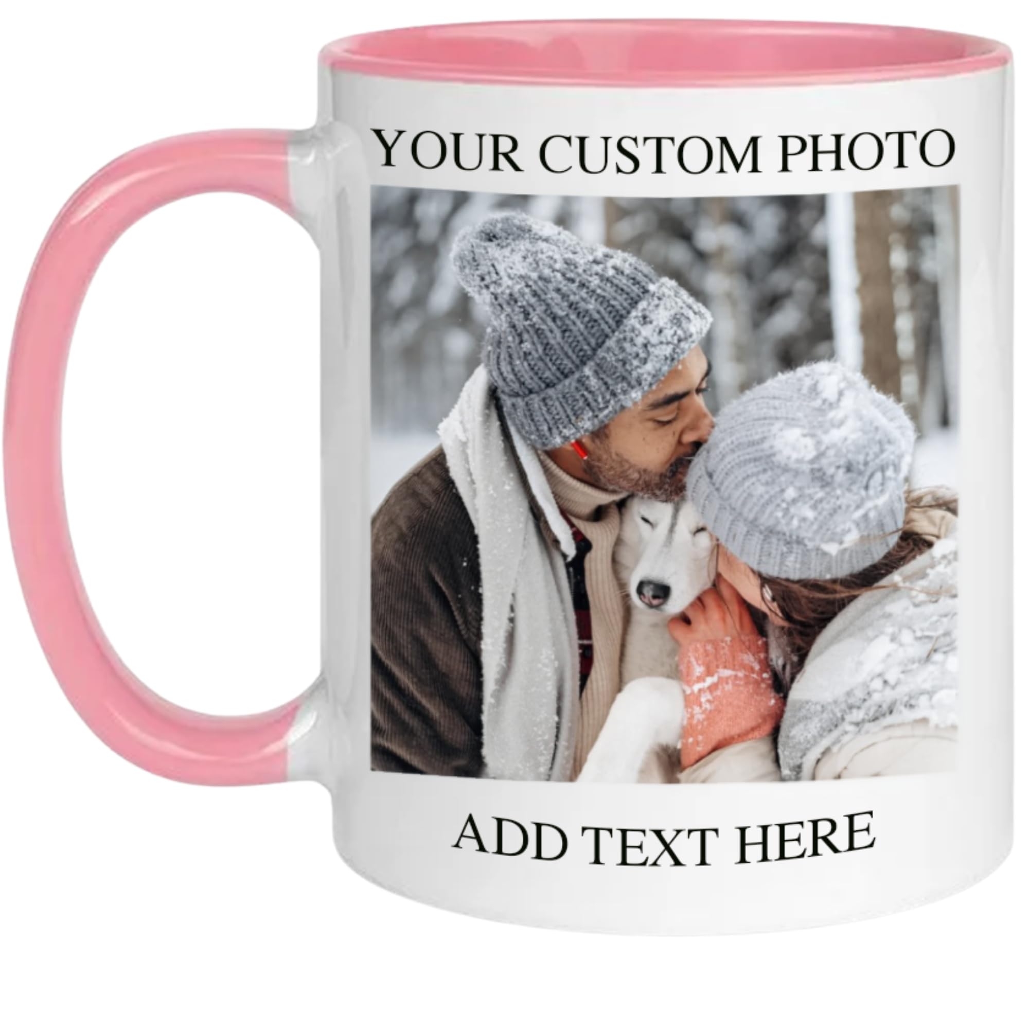 Custom Mug - Personalized Coffee Mug with Photo Text Logo | Taza Personalizada 11oz Both Sides Print | Custom Gifts for Men Women | Customized Picture