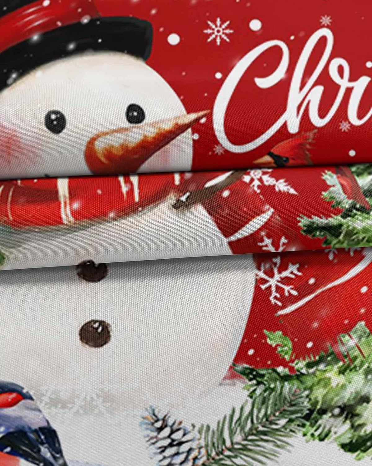 Merry Christmas Birds Flag 3x5 FT Double Sided Yard House Flag Polyester Garden Flag Seasonal Xmas Tree Snowman Elk Snowflake Red Banner Flag with Brass Grommets for Outdoor Indoor Home Decor