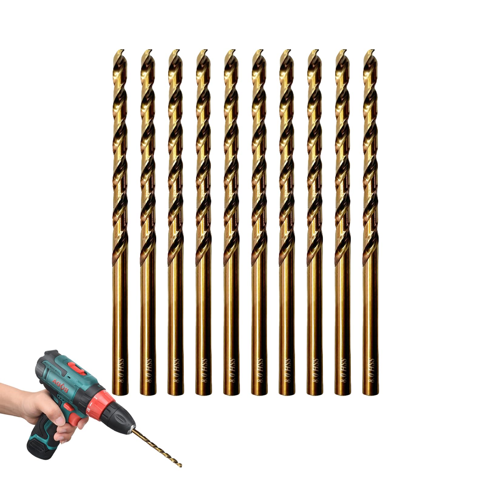 10Pcs Foret Metal 3mm,Meche Metal,Foret Cobalt,Forets Metaux,Forets à Bois,Foret Hélicoïdal Professional Forets à Métaux en Acier Inoxydable,Coffrets de Forets Metaux Pour Perçage sur Métal Dur
