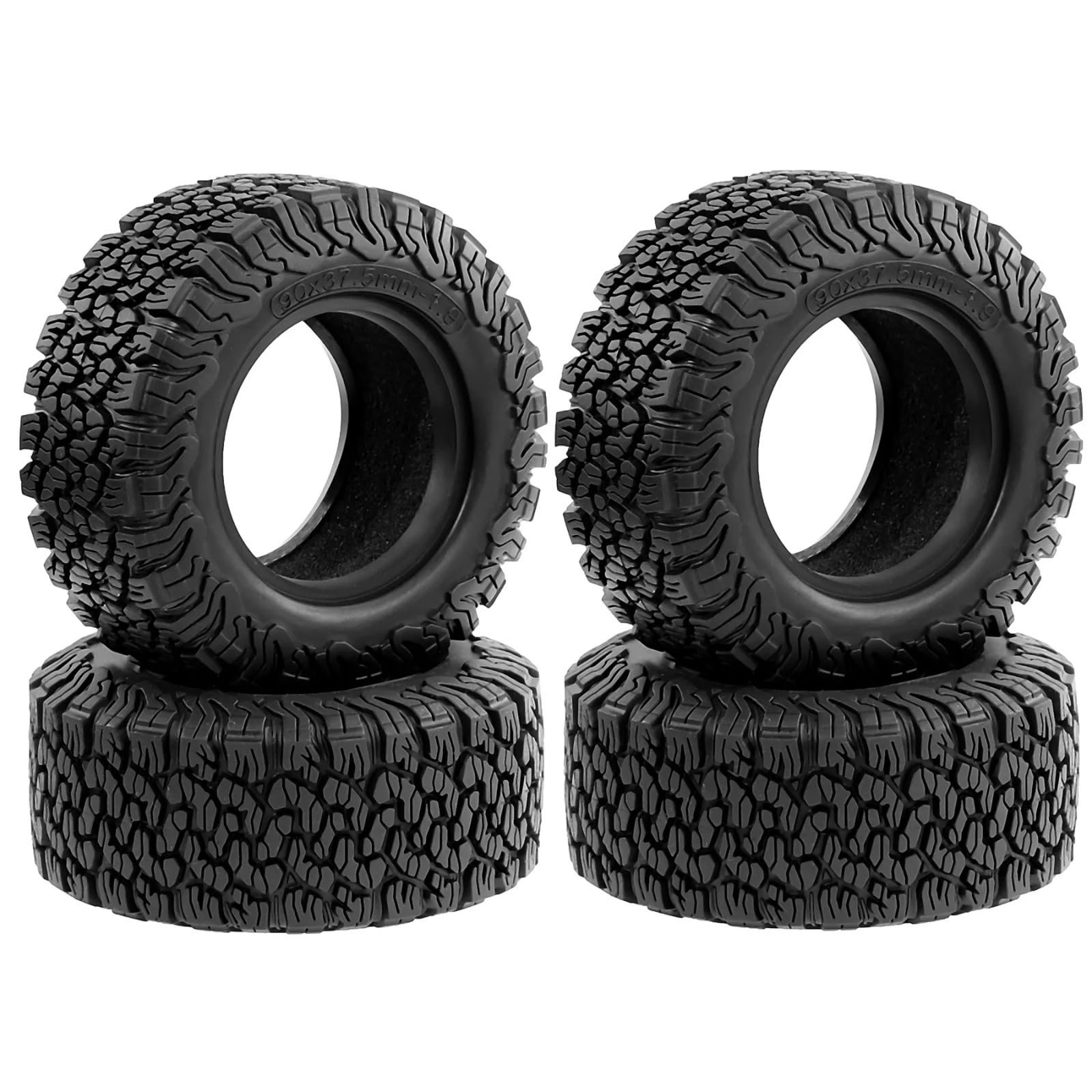 Per Axial Per Scx10 Ii Per Traxxas Per Trx-4 1/10 Rc Crawler Gomma Da 1.9 Pollici Beadlock Set Pneumatici Per Ruote Parti Aggiornamento RC Modelli Pezzi