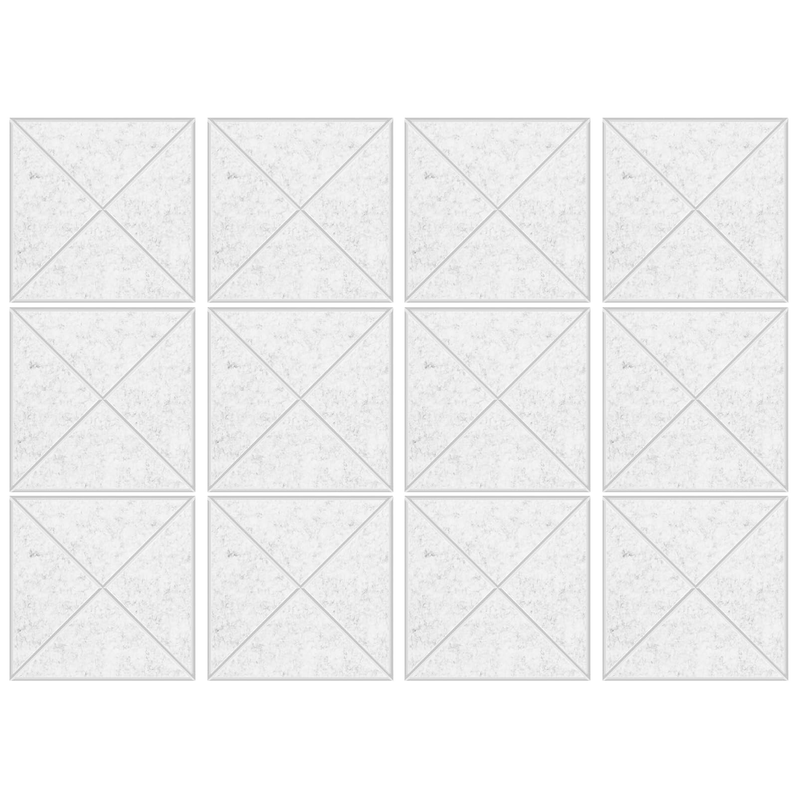 Tsophreniq 12PCS Acoustics Foam Wall Tiles Soundproof Foam Panel Square Wall Panels Perfect for Quiet Study Spaces and Library Soundproof